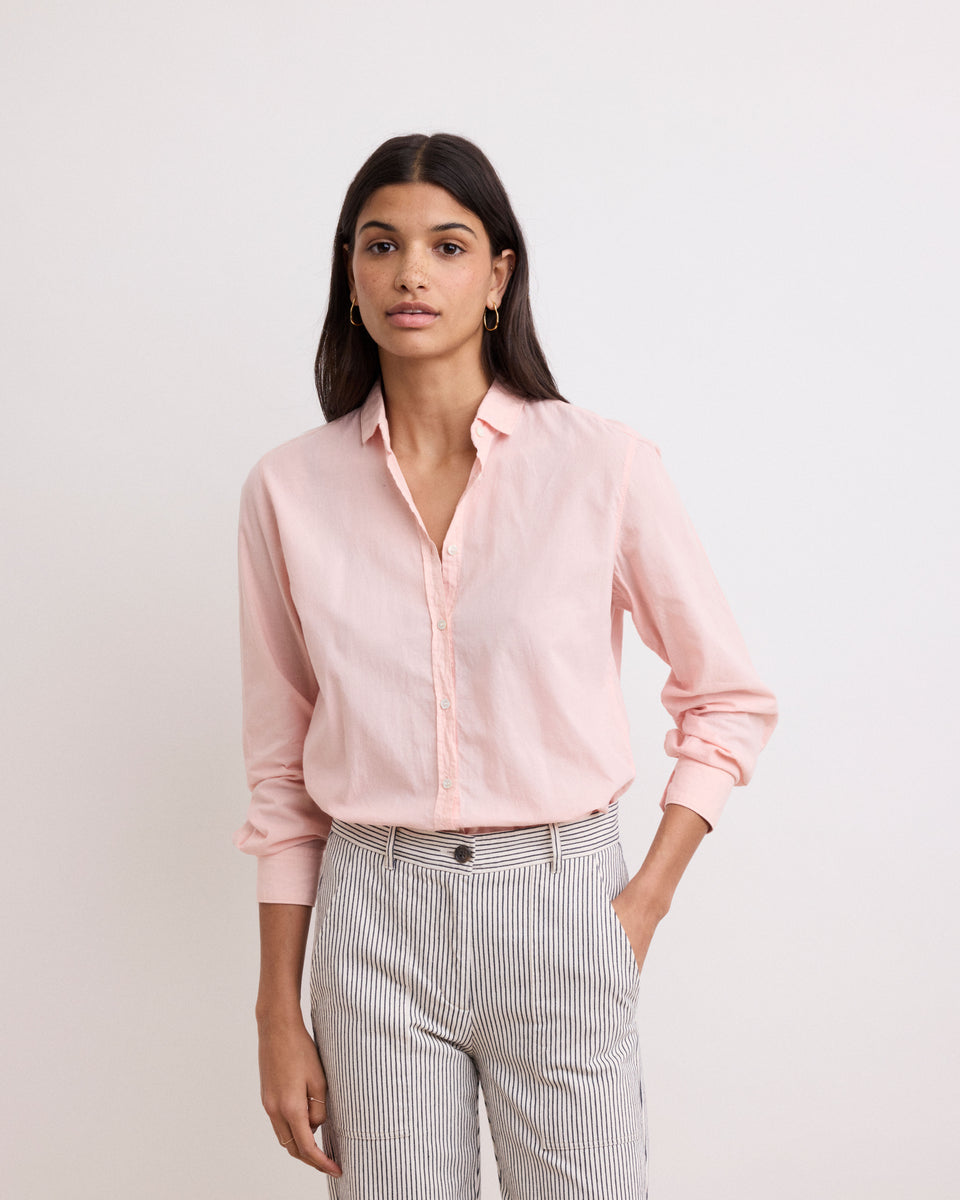 Camisa de voile de algodón rosa para mujer Corazon - Image principale