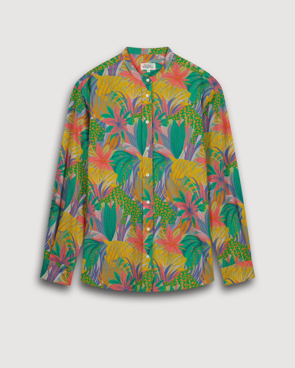 Chemise Femme en Coton Imprimé Jungle Multicolore Cristal - Image 3