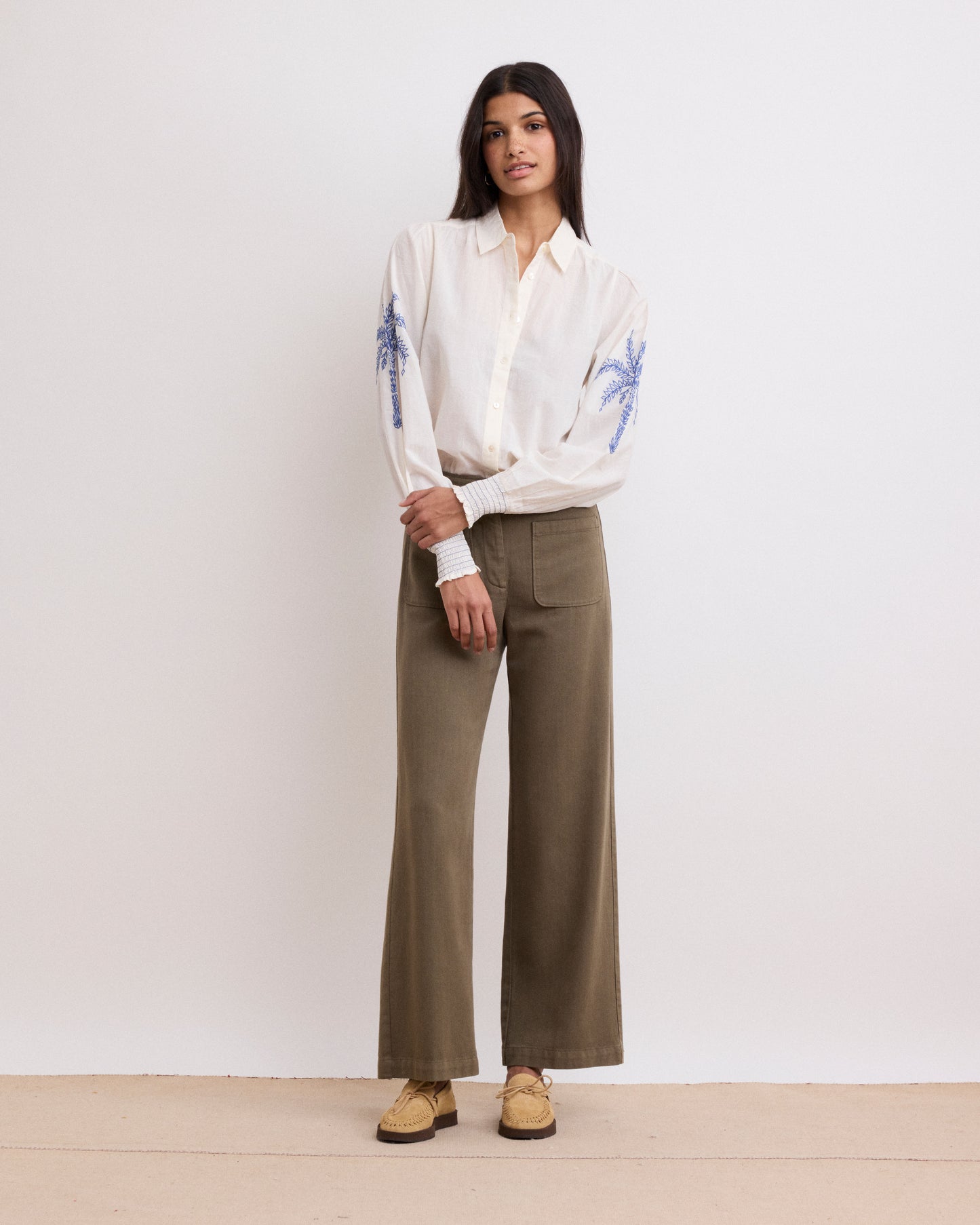 Chemise Femme en voile de coton Ecru Caicos