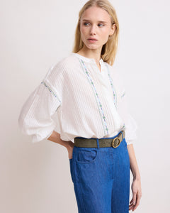 Chemise Femme Voile de Coton Ecru Chili