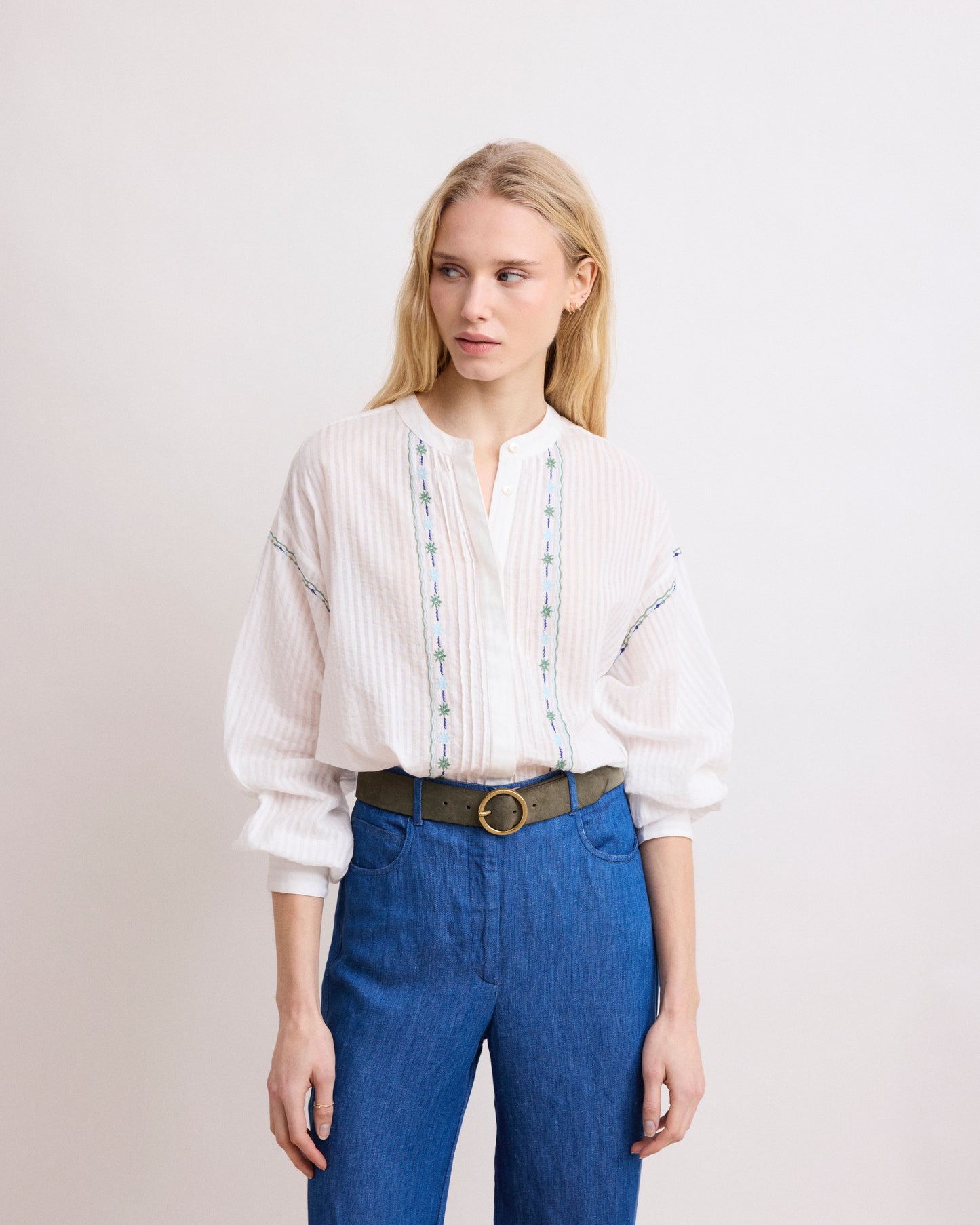Chemise Femme Voile de Coton Ecru Chili