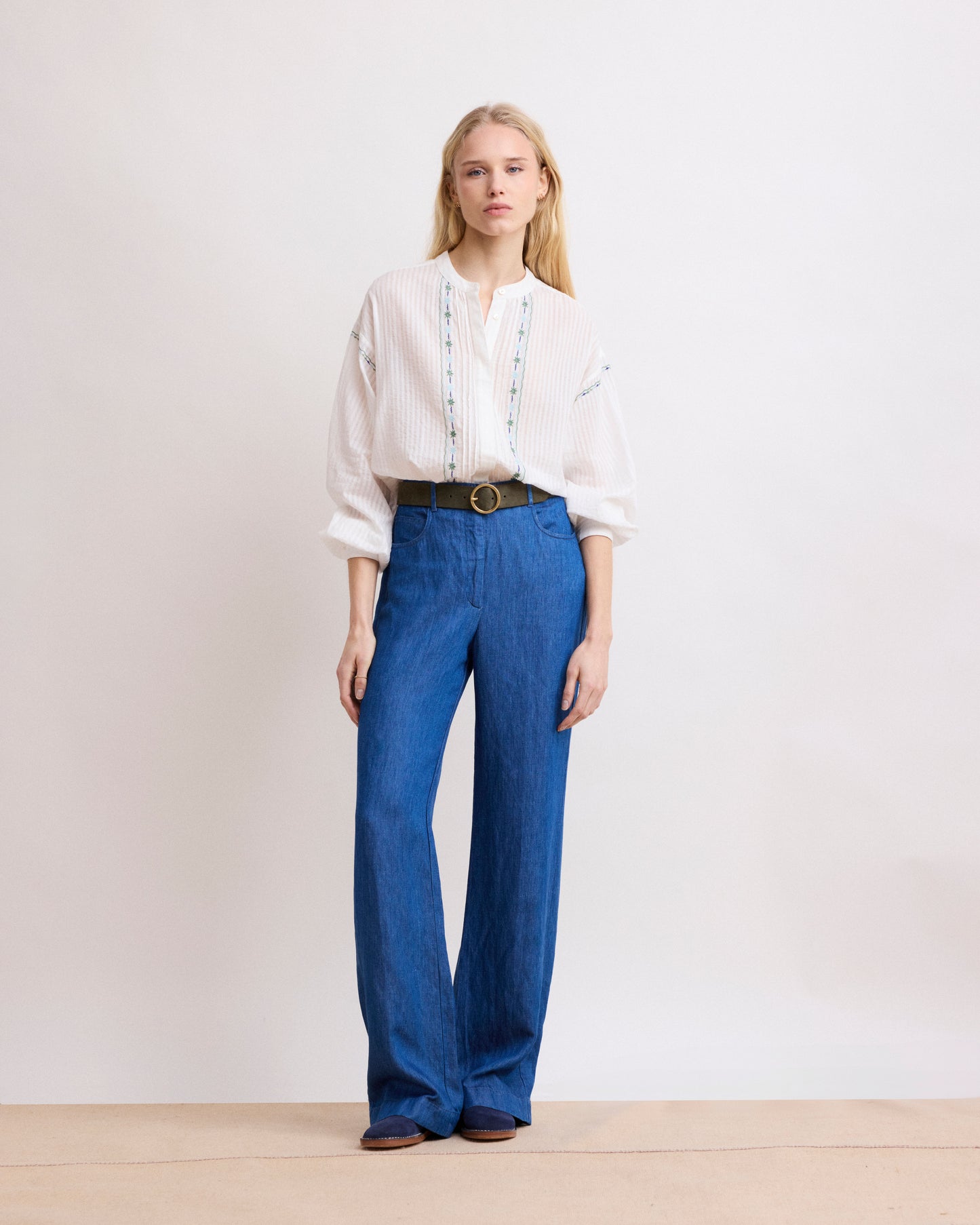 Chemise Femme Voile de Coton Ecru Chili