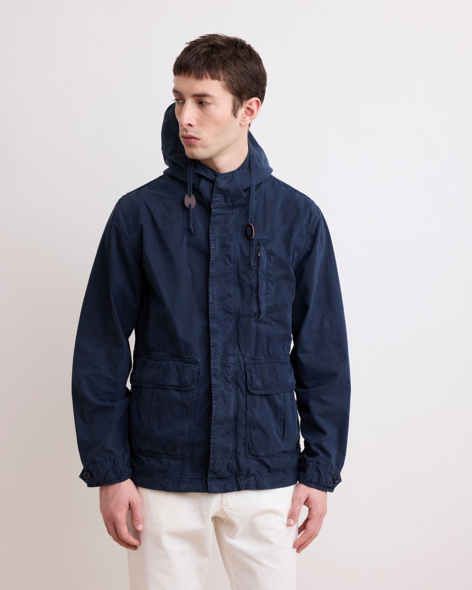 Justin Men's Deep Blue Cotton Jacket - Image alternative