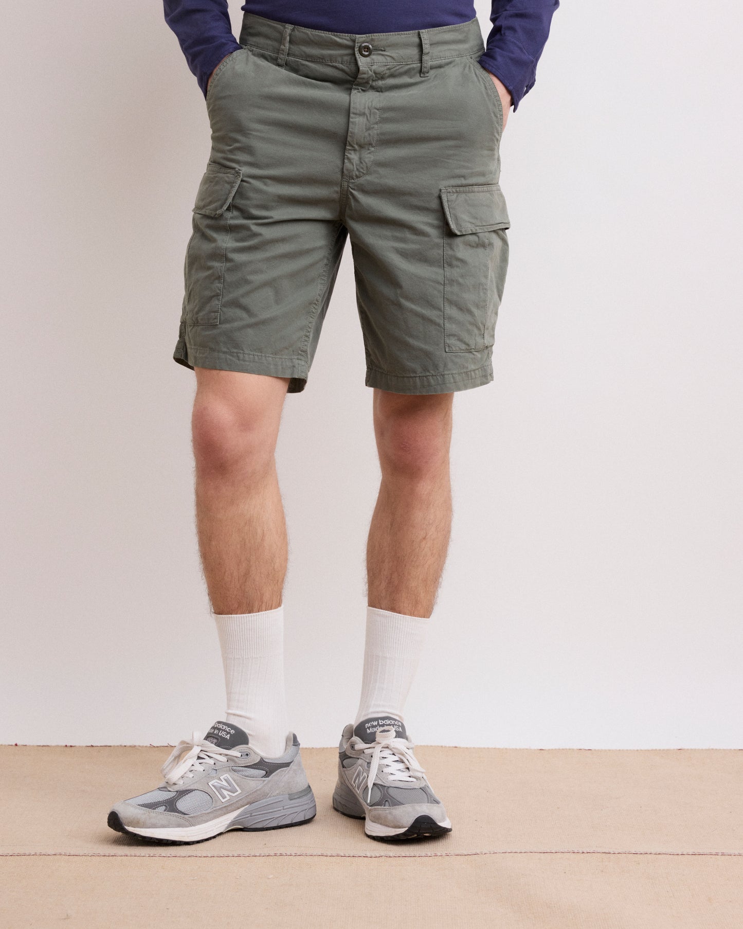 Short Homme en Chino Vert Militaire Cargo