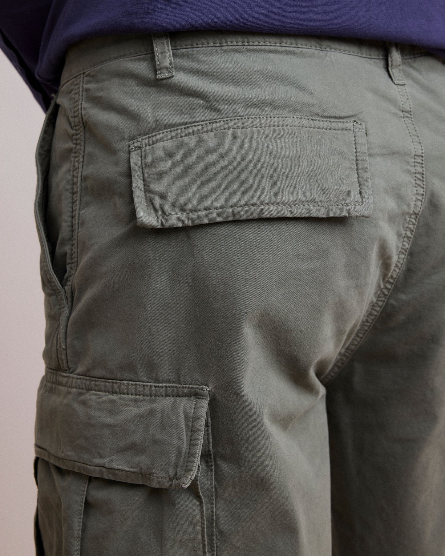 Short Homme en Chino Vert Militaire Cargo