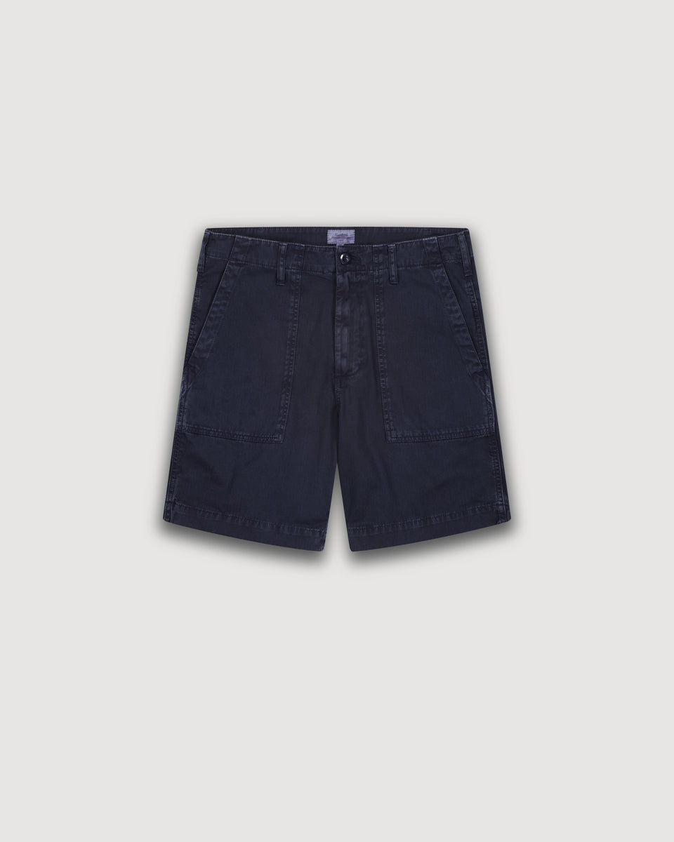 Fatigue Men's Deep Blue Herringbone Shorts - Image 3