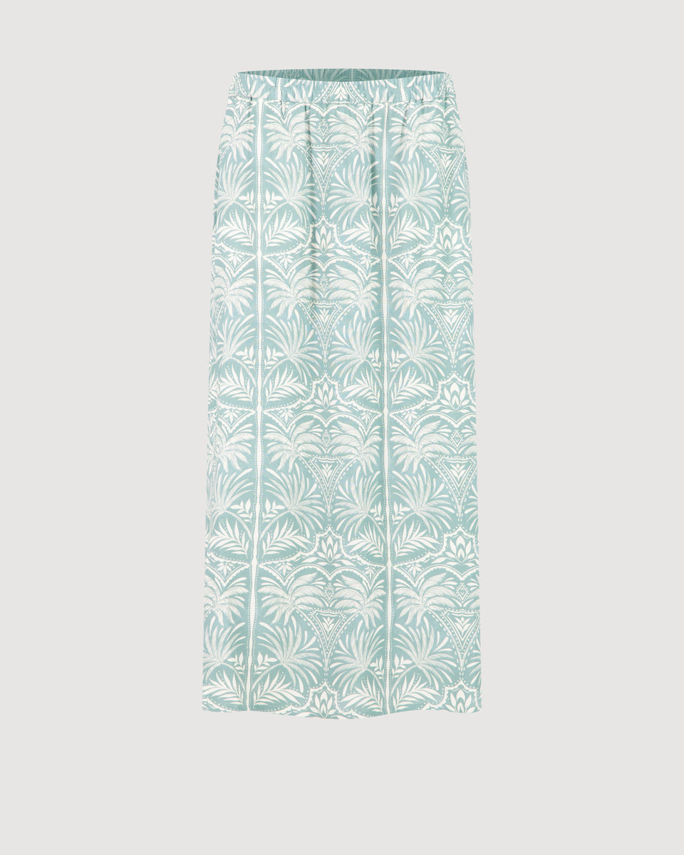 Jupe Femme en Viscose Imprimé Palmiers Vert Jetty - Image 3