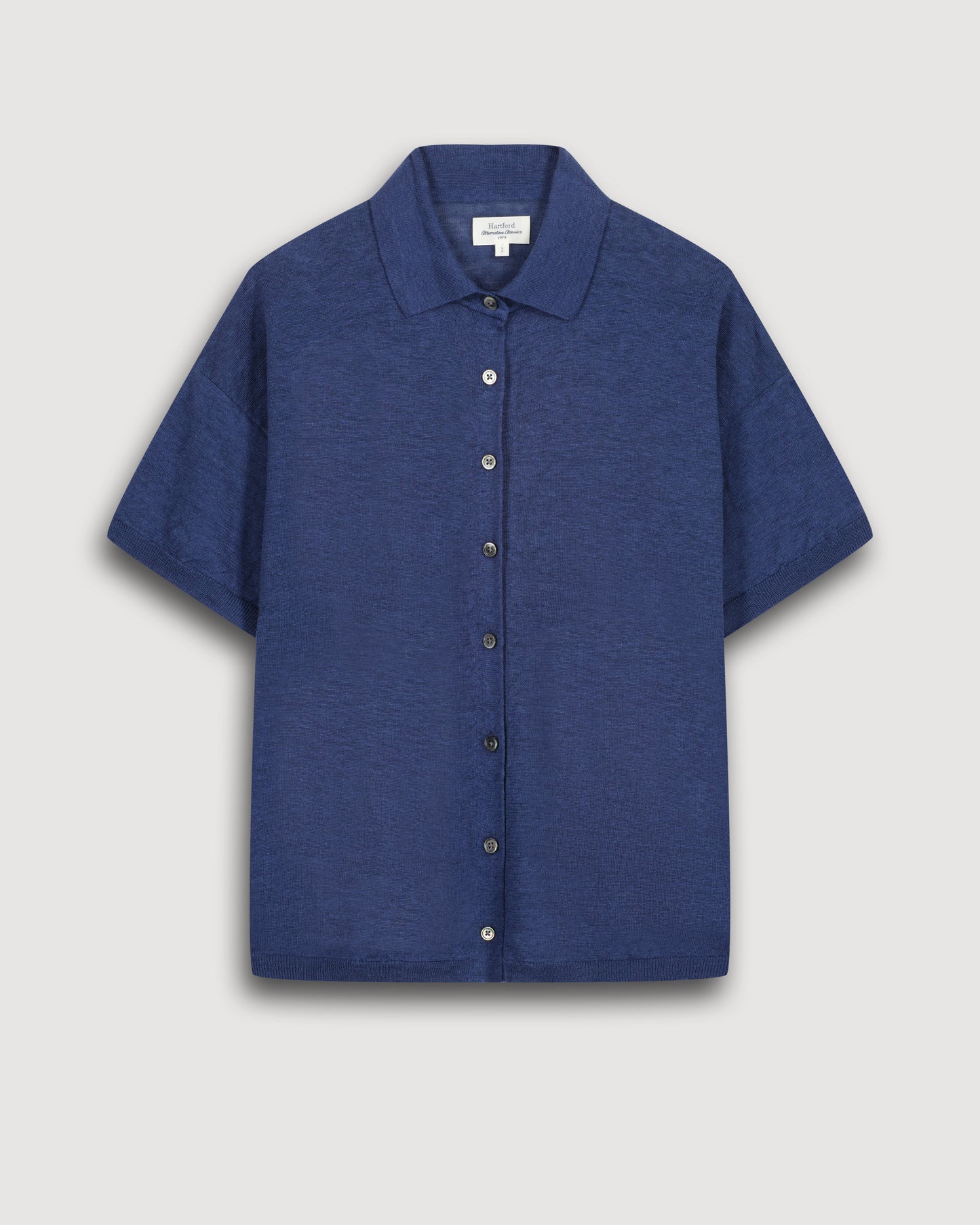 Meddy Women's Navy Blue Linen Top