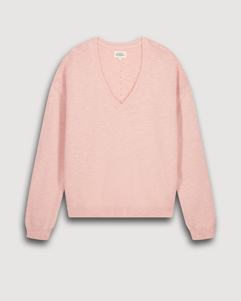 Mirtille Women's Pink Slub Cotton Sweater - Image 3