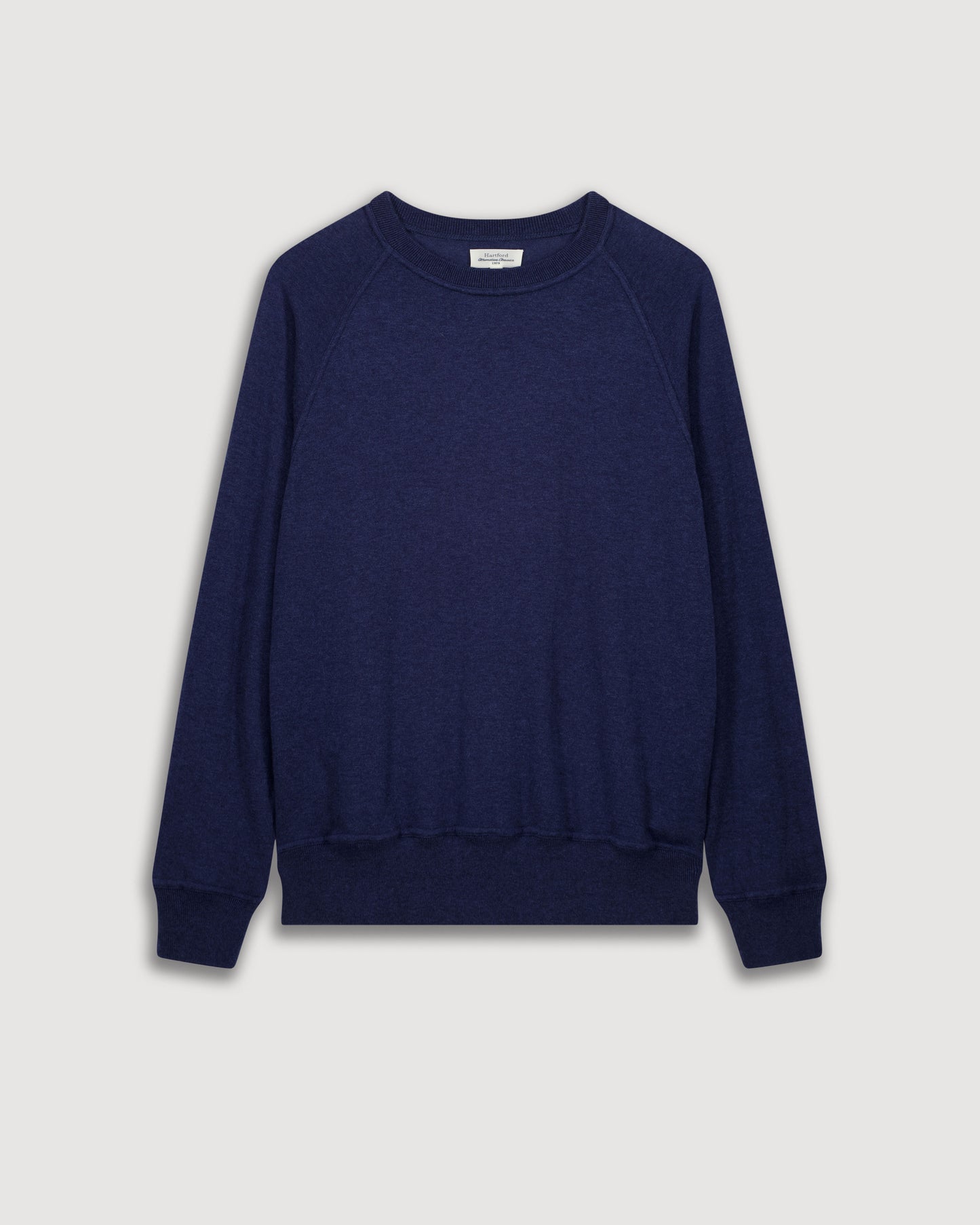 Men's Indigo Blue Supima Cotton & Cashmere Sweater