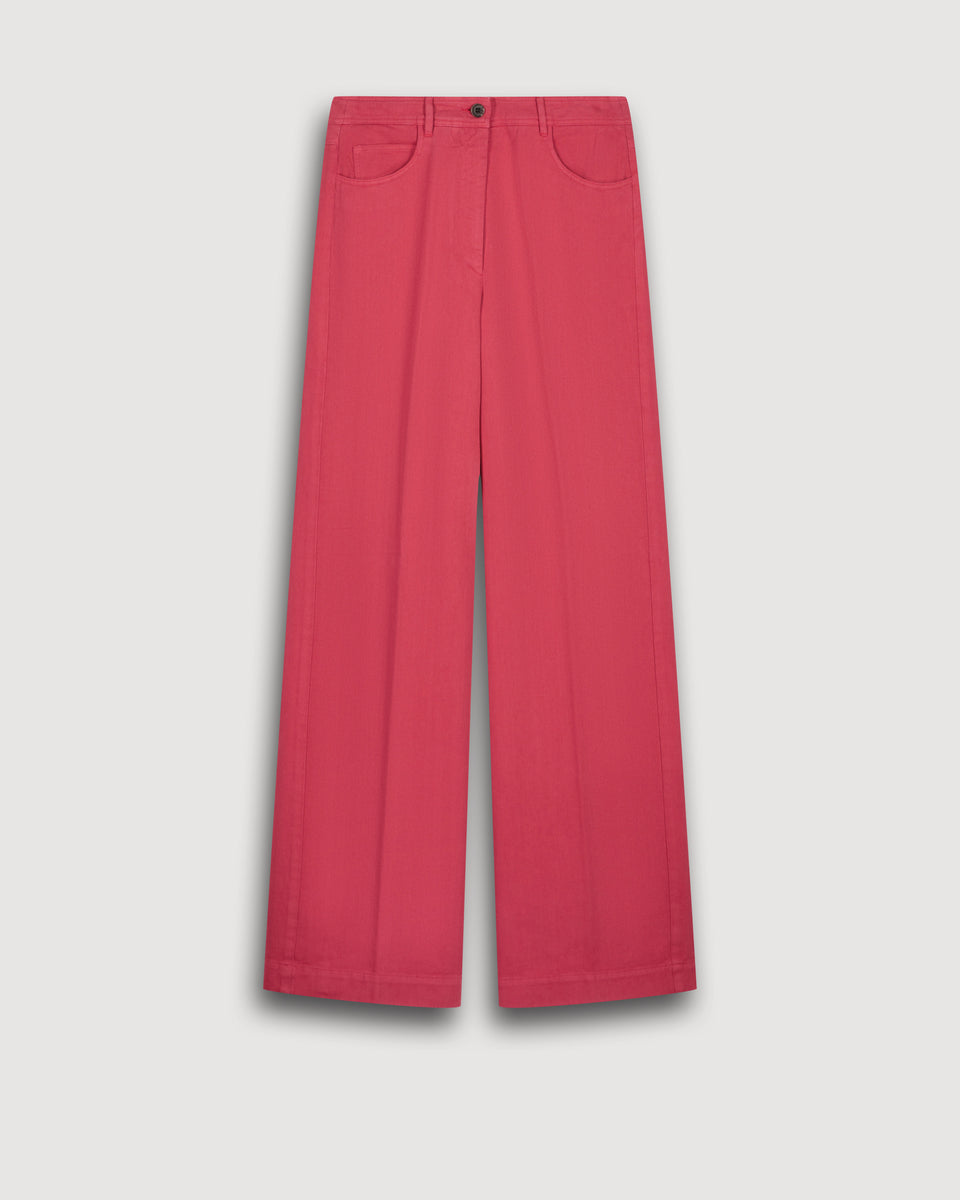 Pantalon Femme en Lyocell & Coton Framboise Pilote - Image 3