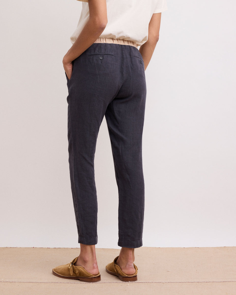 Pantalon Femme en Lin Anthracite Pirouette - Image 3