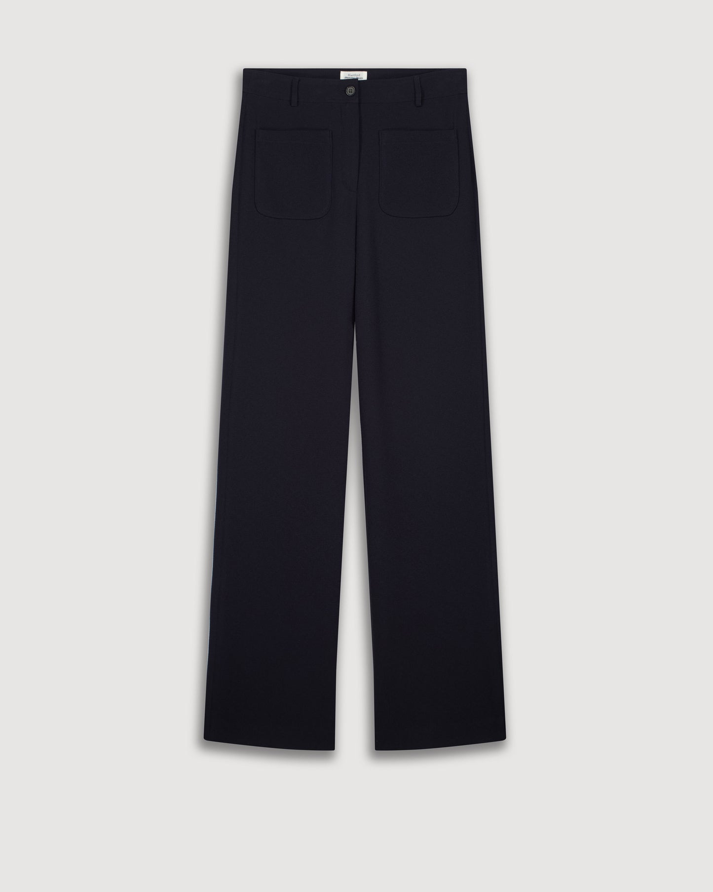 Pantalones de crepé azul marino de mujer Polina