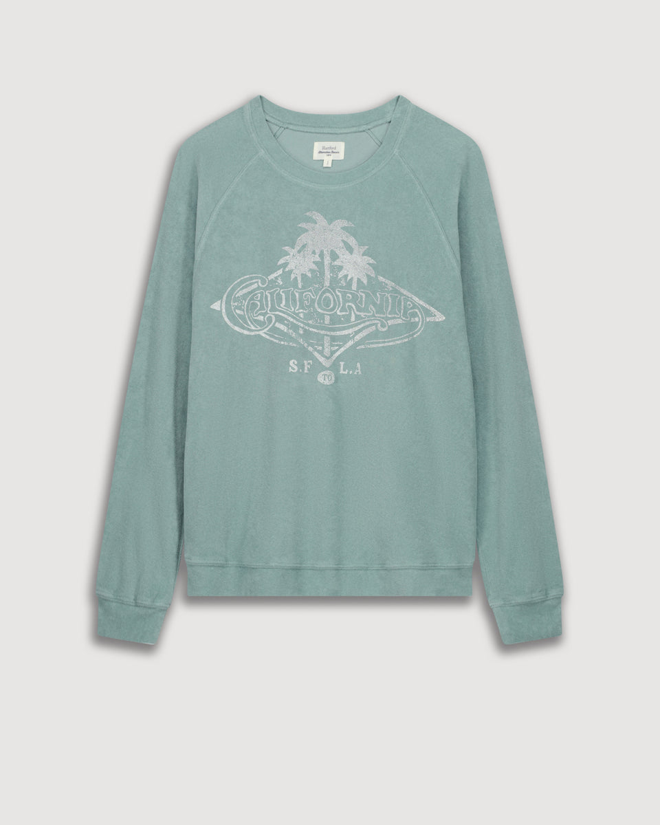Talifornia Women's Agave Green Terry Sweatshirt - Image 3