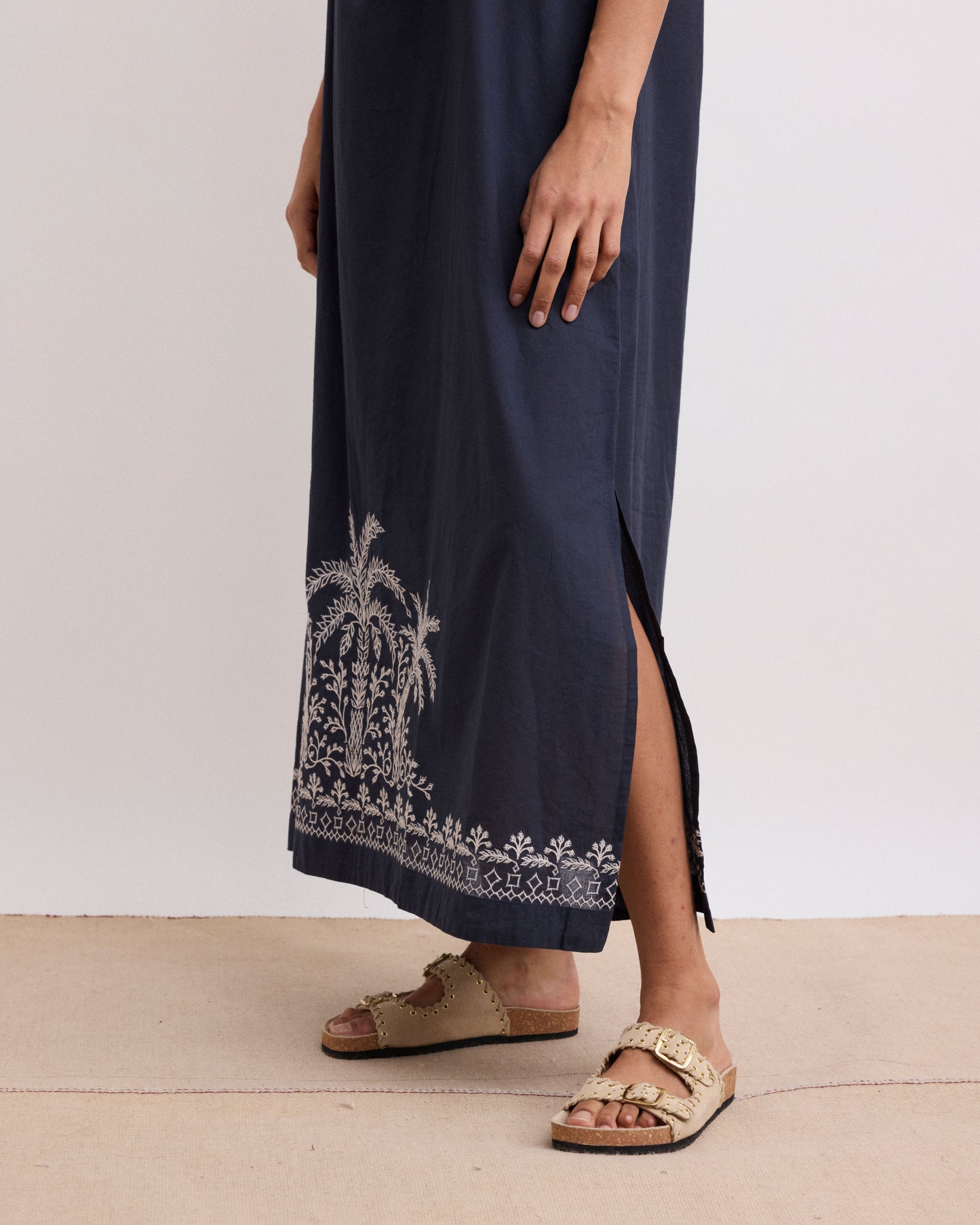 Robe Femme en voile de coton Noir Rumba