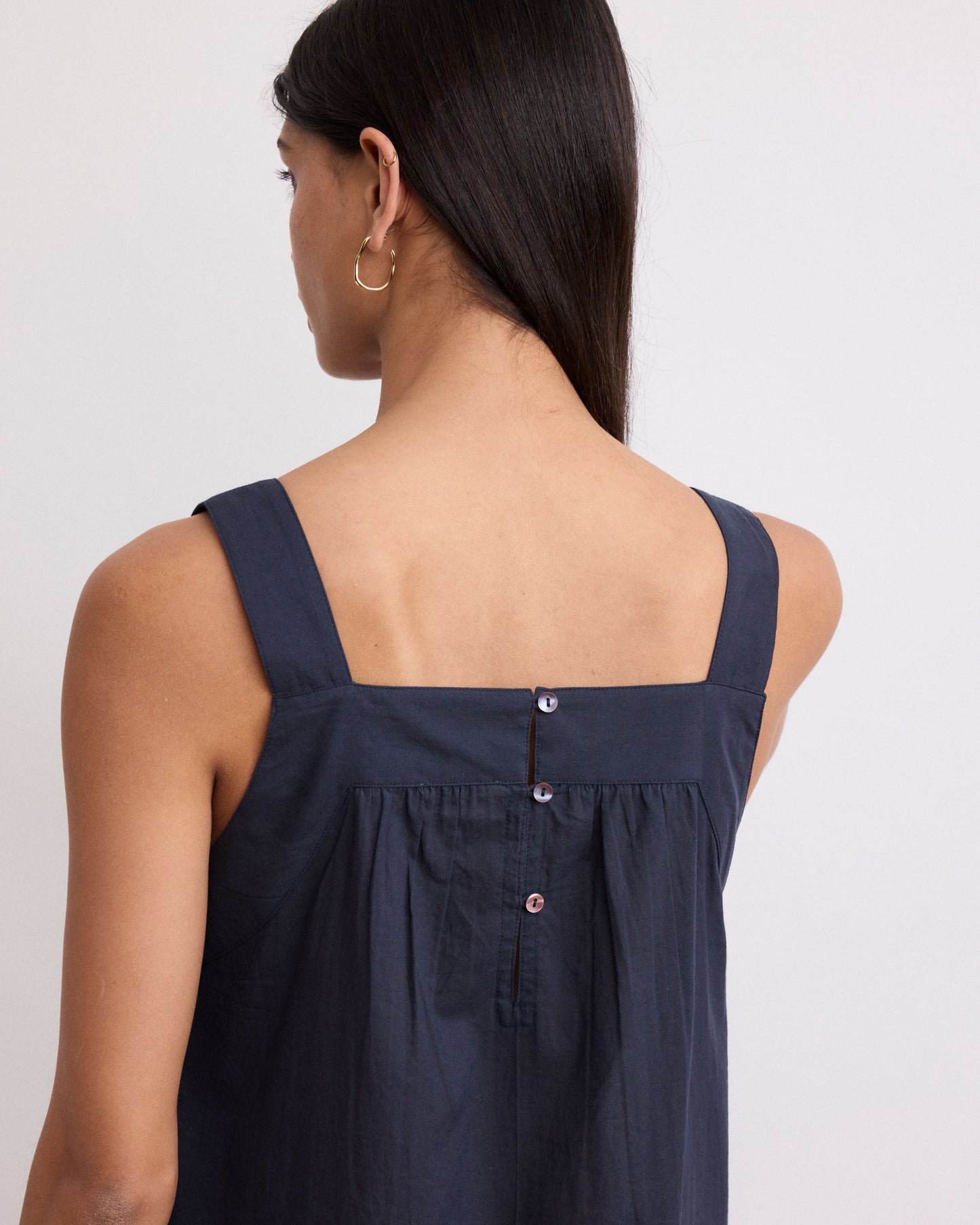 Robe Femme en voile de coton Noir Rumba