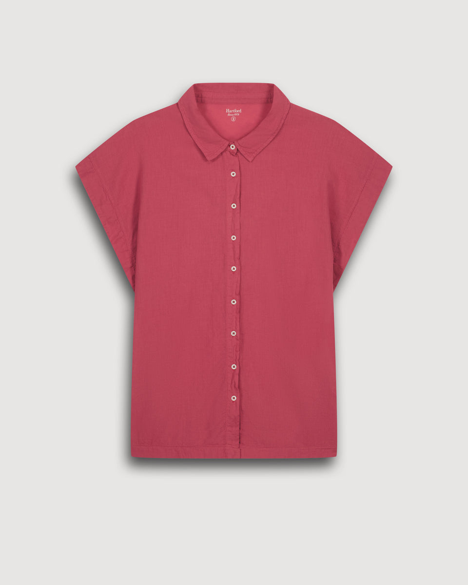 Chemise Femme en Coton Bi-Matière Framboise Teno - Image 3