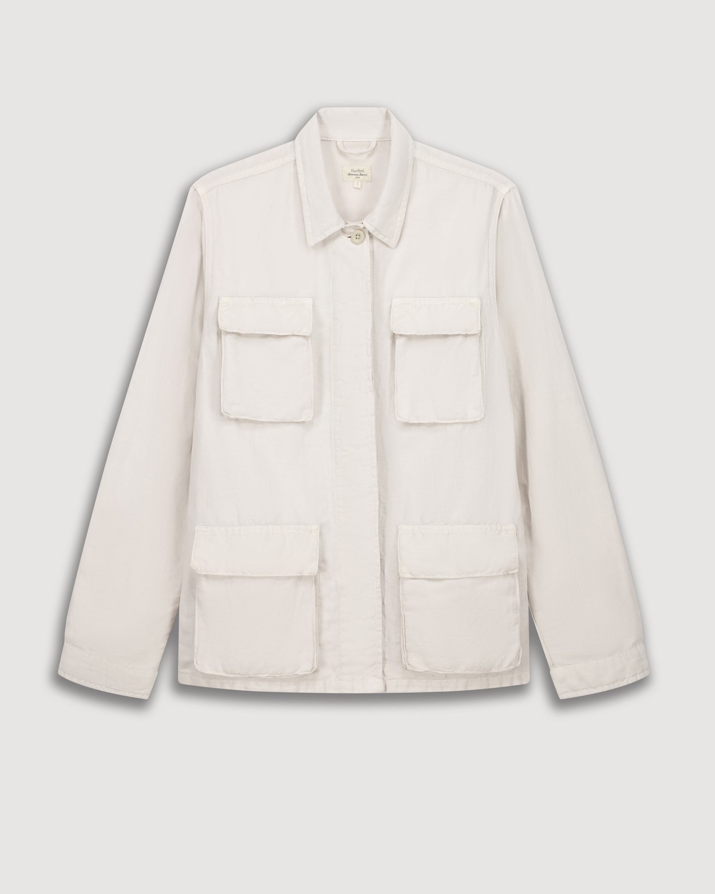 Vea Women's Beige Cotton & Linen Jacket