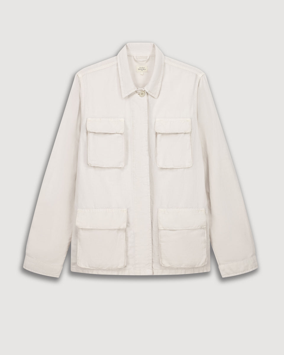 Veste Femme en Coton & Lin Beige Vea - Image 3