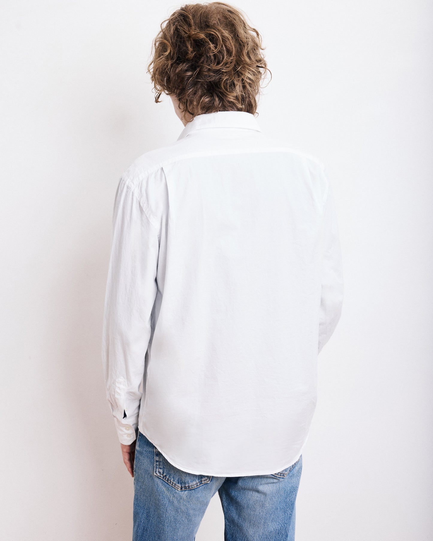 Chemise Homme en Gabardine de Coton Blanc Paul