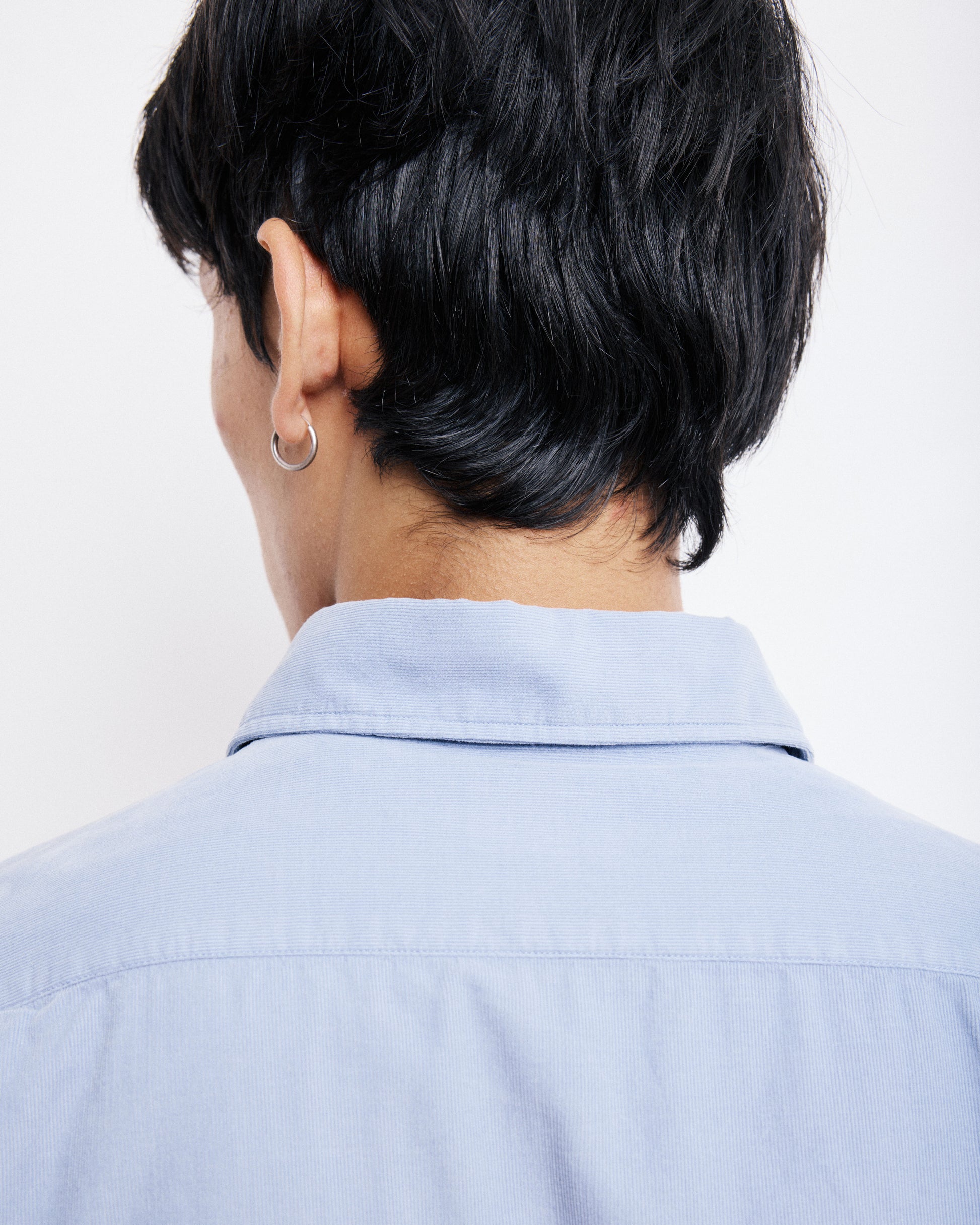 Chemise Homme en Velours Côtelé Bleu Paul