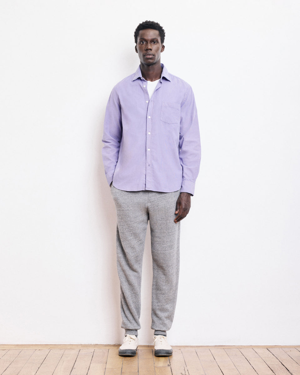 Hemd für Herren aus amethystfarbenem Cord Paul - Image 3
