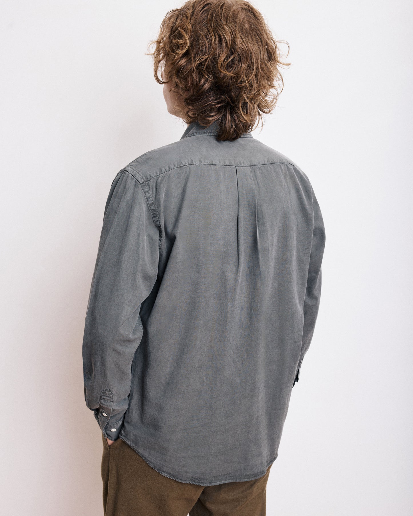Chemise Homme en Tencel & Coton Vert Militaire Pitt