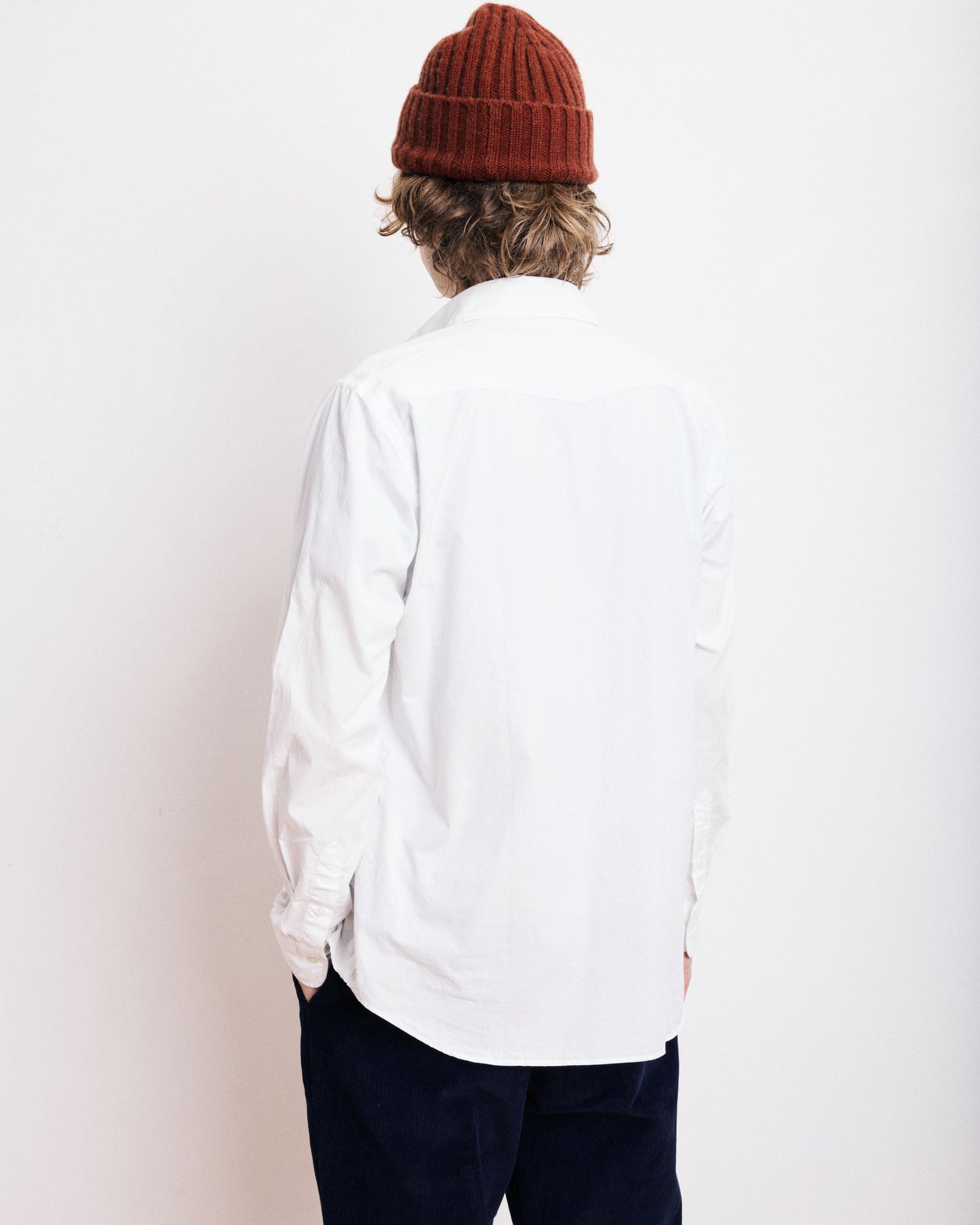 Chemise Homme en Gabardine de Coton Blanc Storm