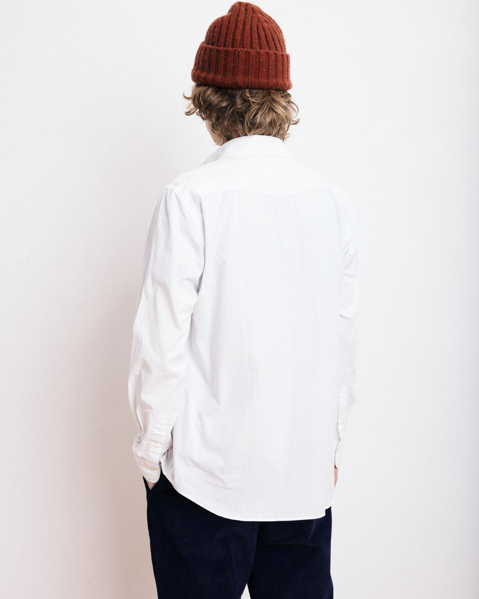 Storm Men's White Cotton Twill Shirt - Image alternative