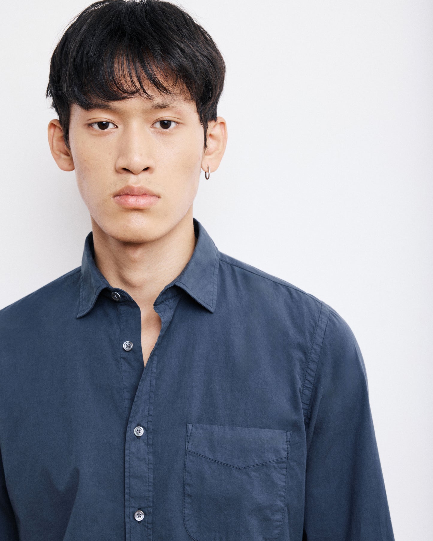 Chemise Homme en Gabardine de coton Carbone Storm