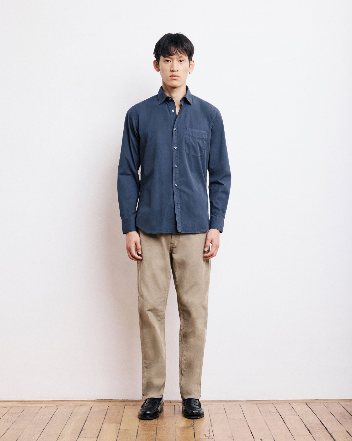 Chemise Homme en Gabardine de coton Carbone Storm