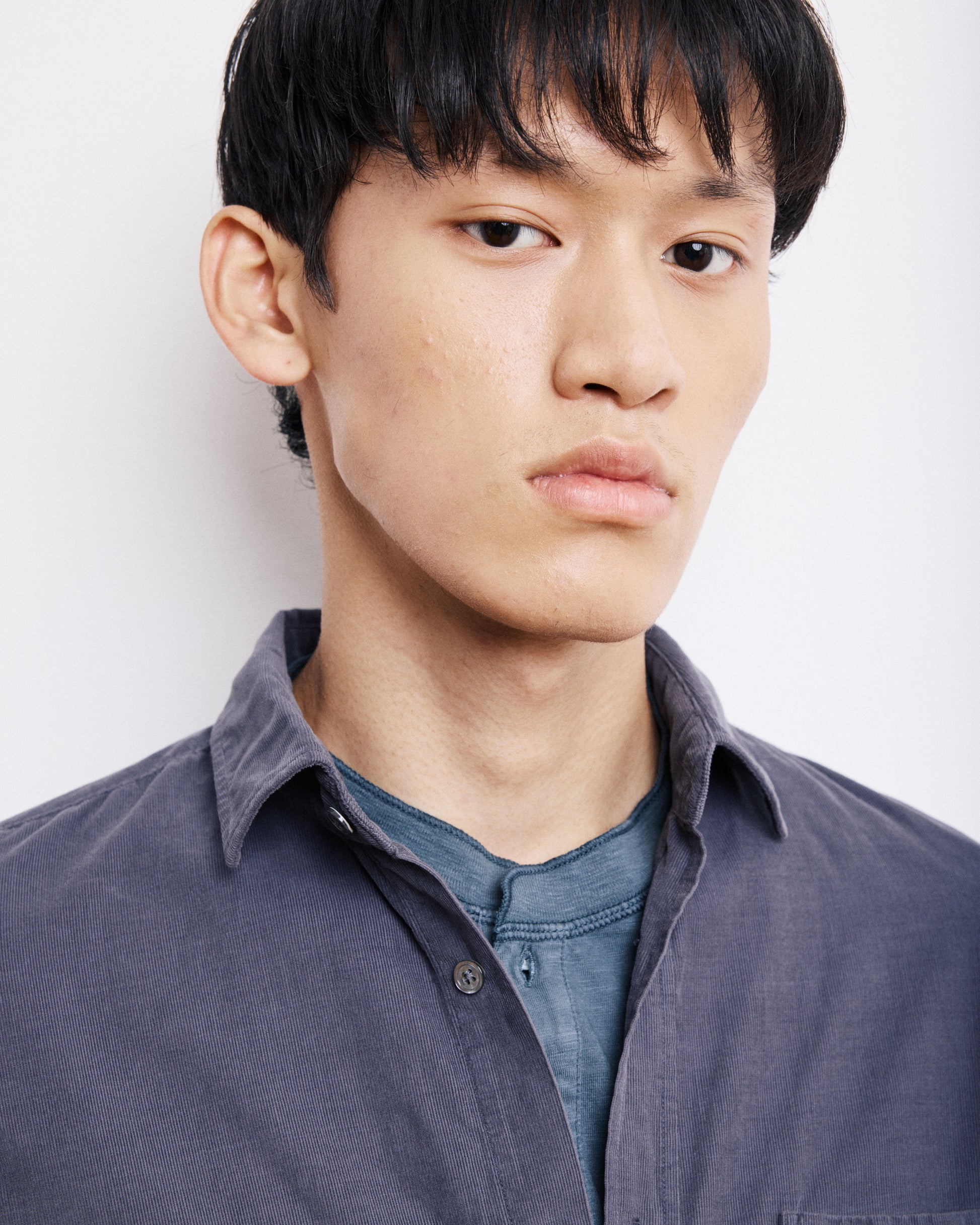 Chemise Homme en Velours Côtelé Carbone Storm