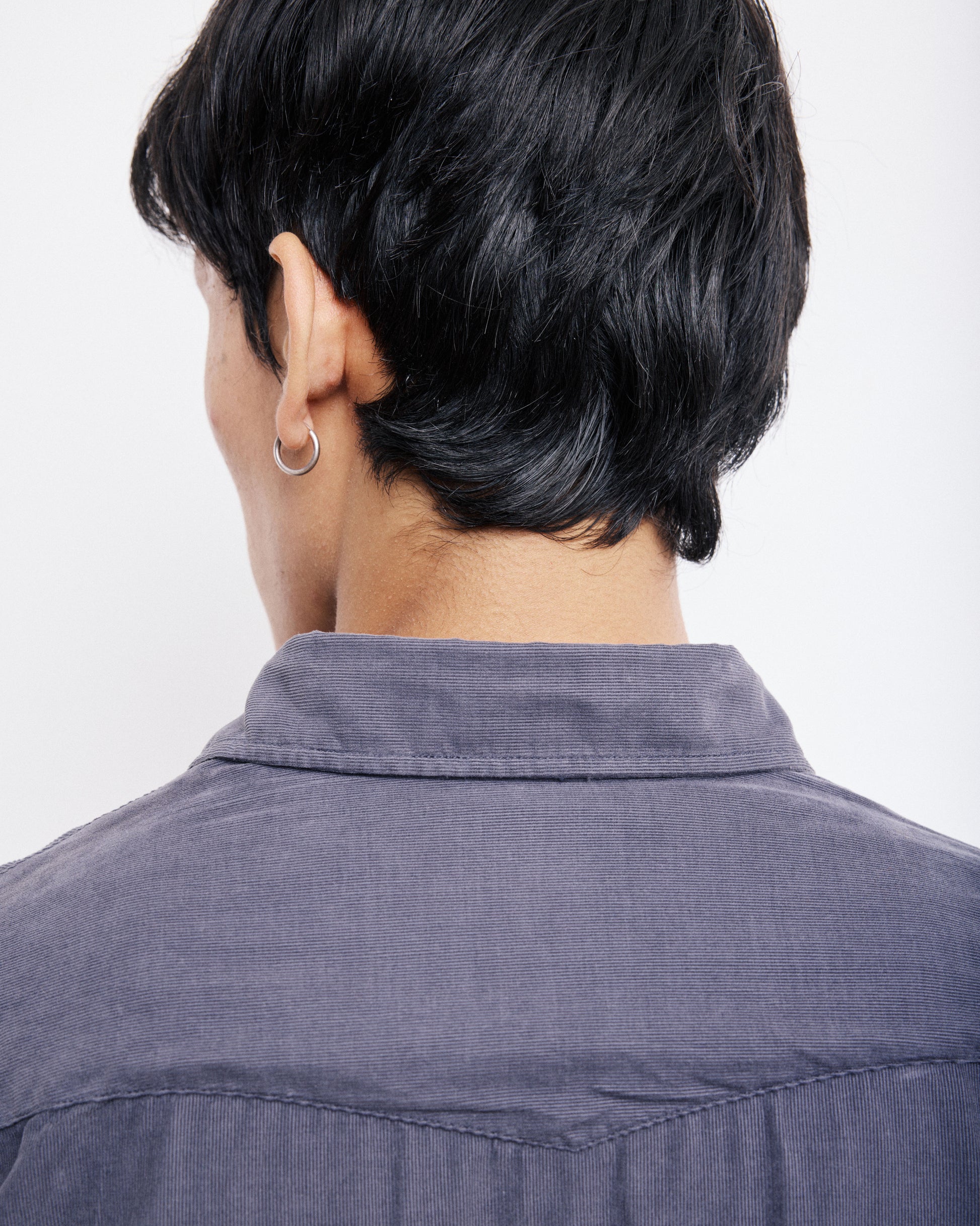 Chemise Homme en Velours Côtelé Carbone Storm