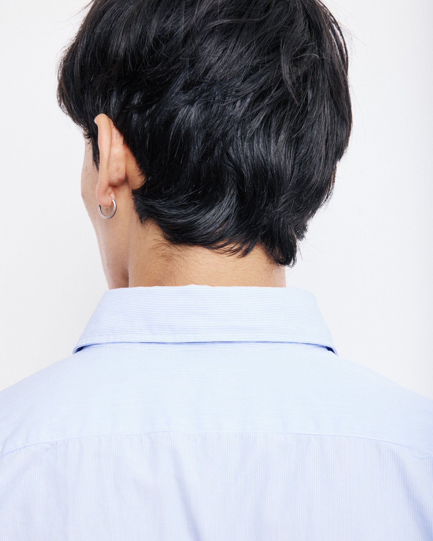 Chemise Homme en Popeline Rayée Bleu Ciel Paul