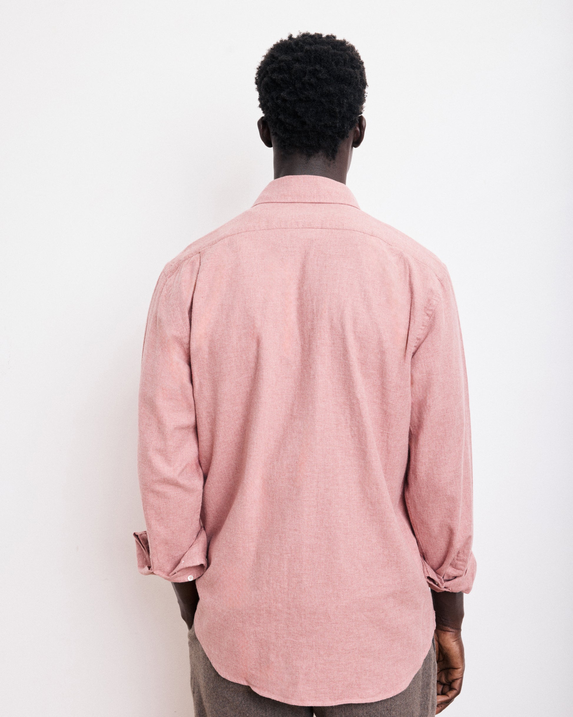 Chemise Homme en Flanelle de Coton Rouge Paul