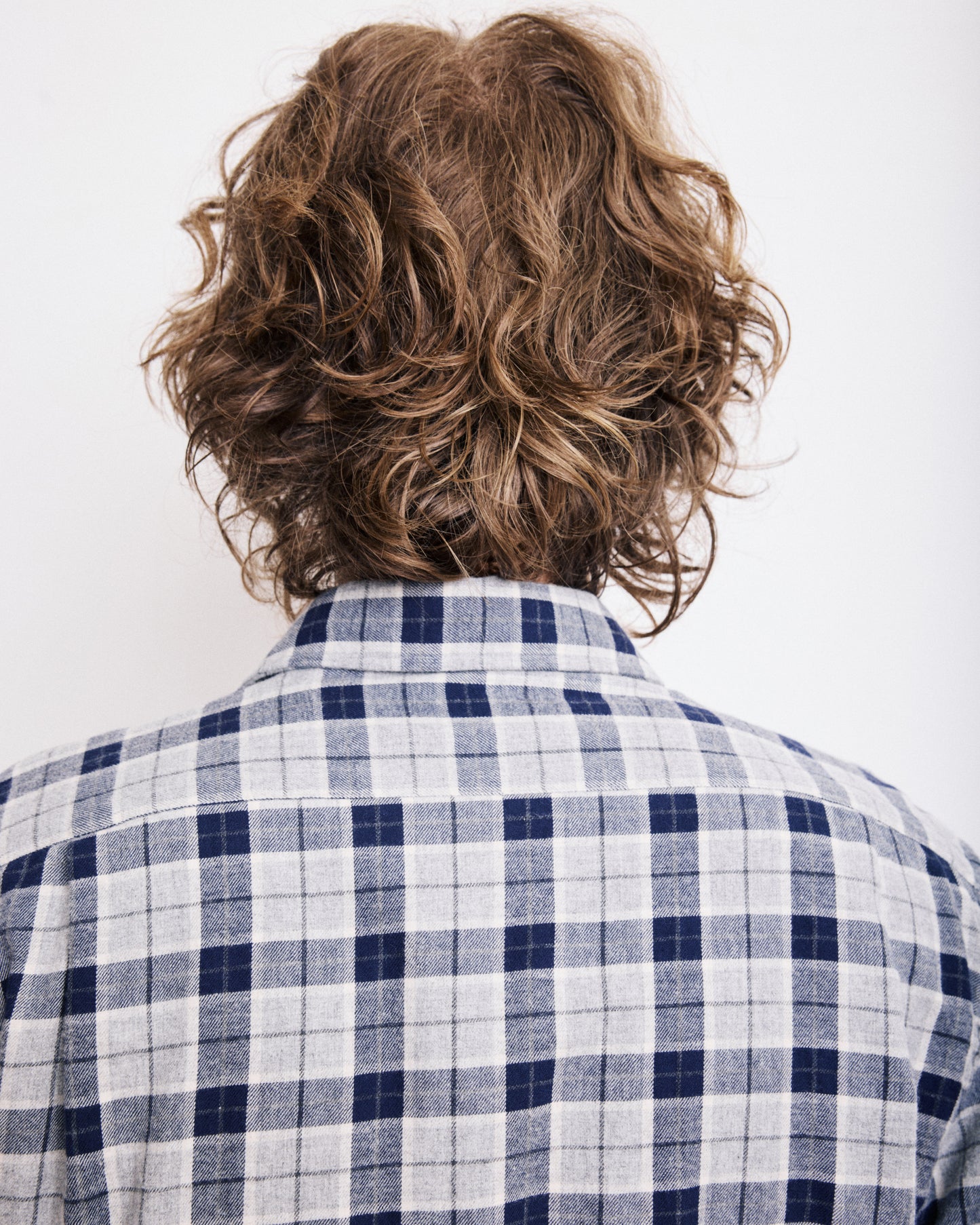 Chemise Homme en Coton Brossé à Carreaux Gris Paul