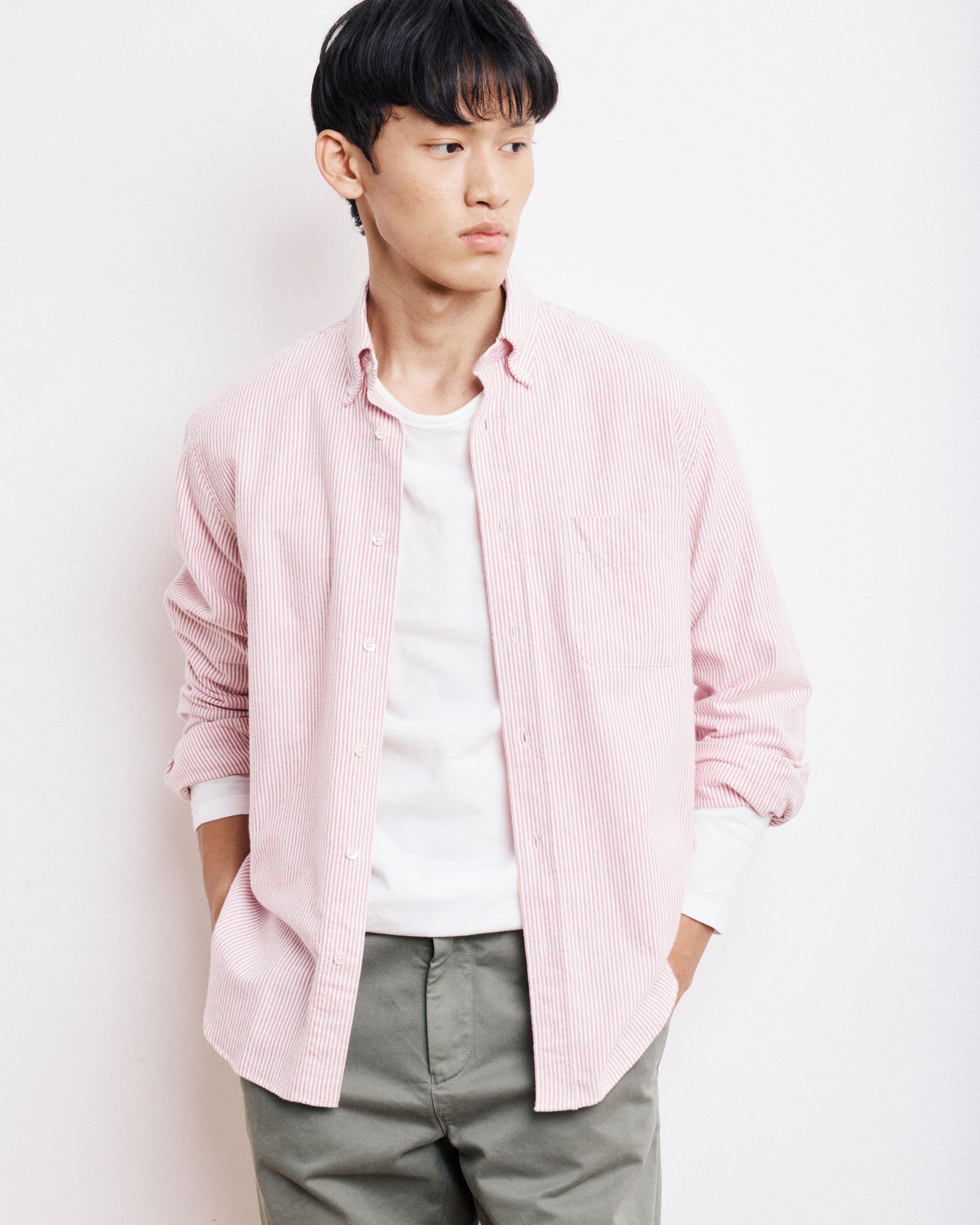 Chemise Homme en Oxford de Coton Rouge Pitt