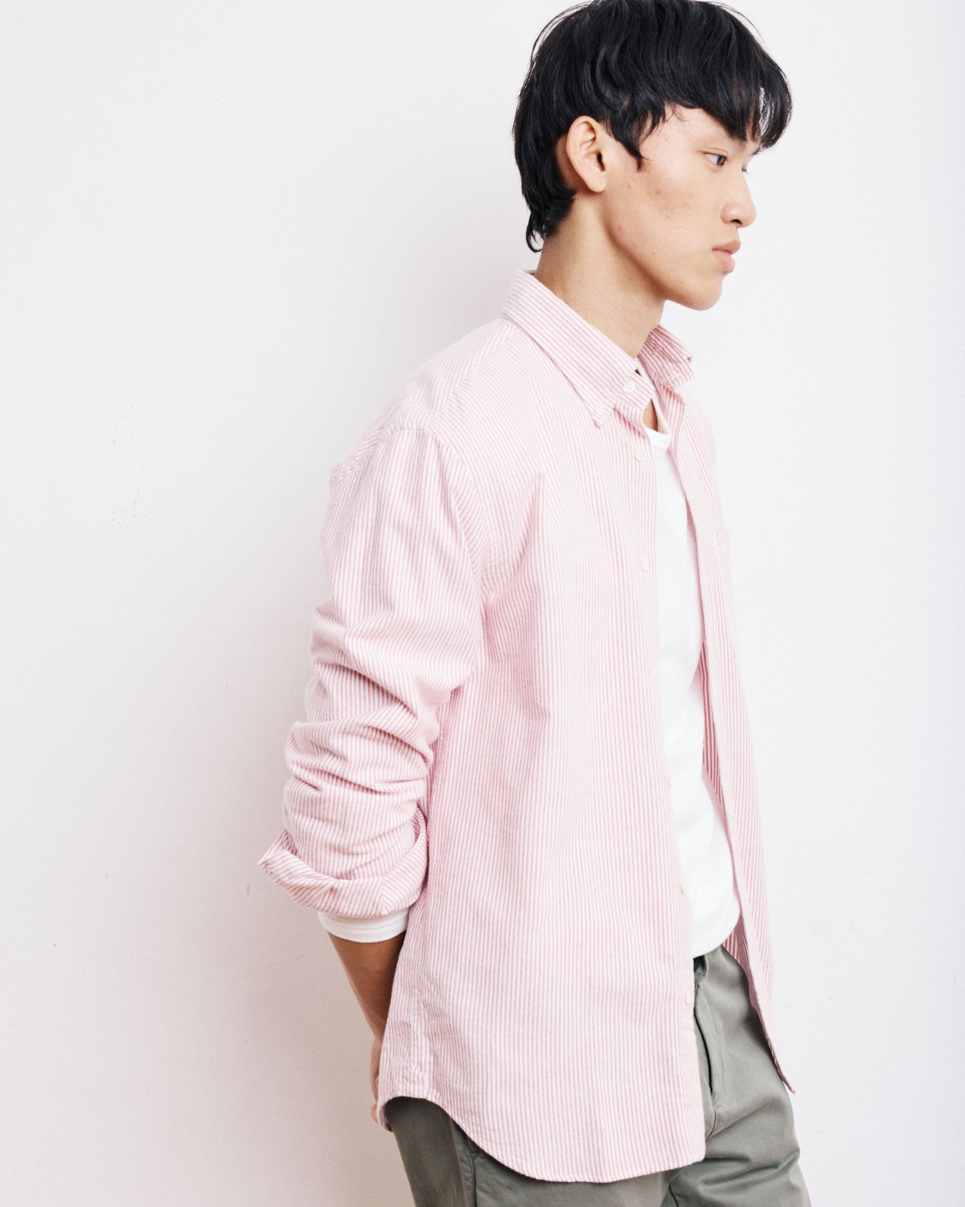 Chemise Homme en Oxford de Coton Rouge Pitt