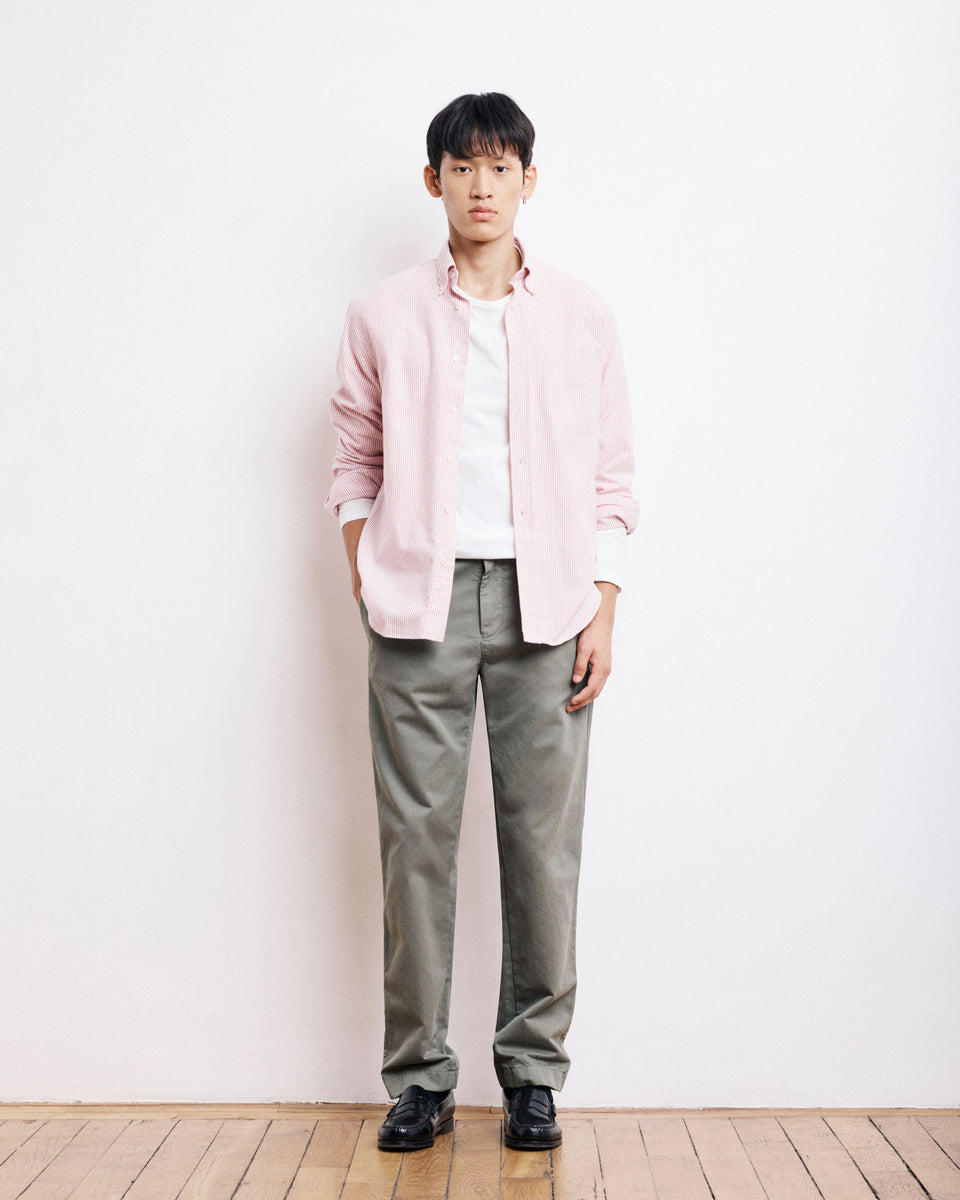 Camisa Oxford de algodón rojo Pitt para hombre - Image alternative