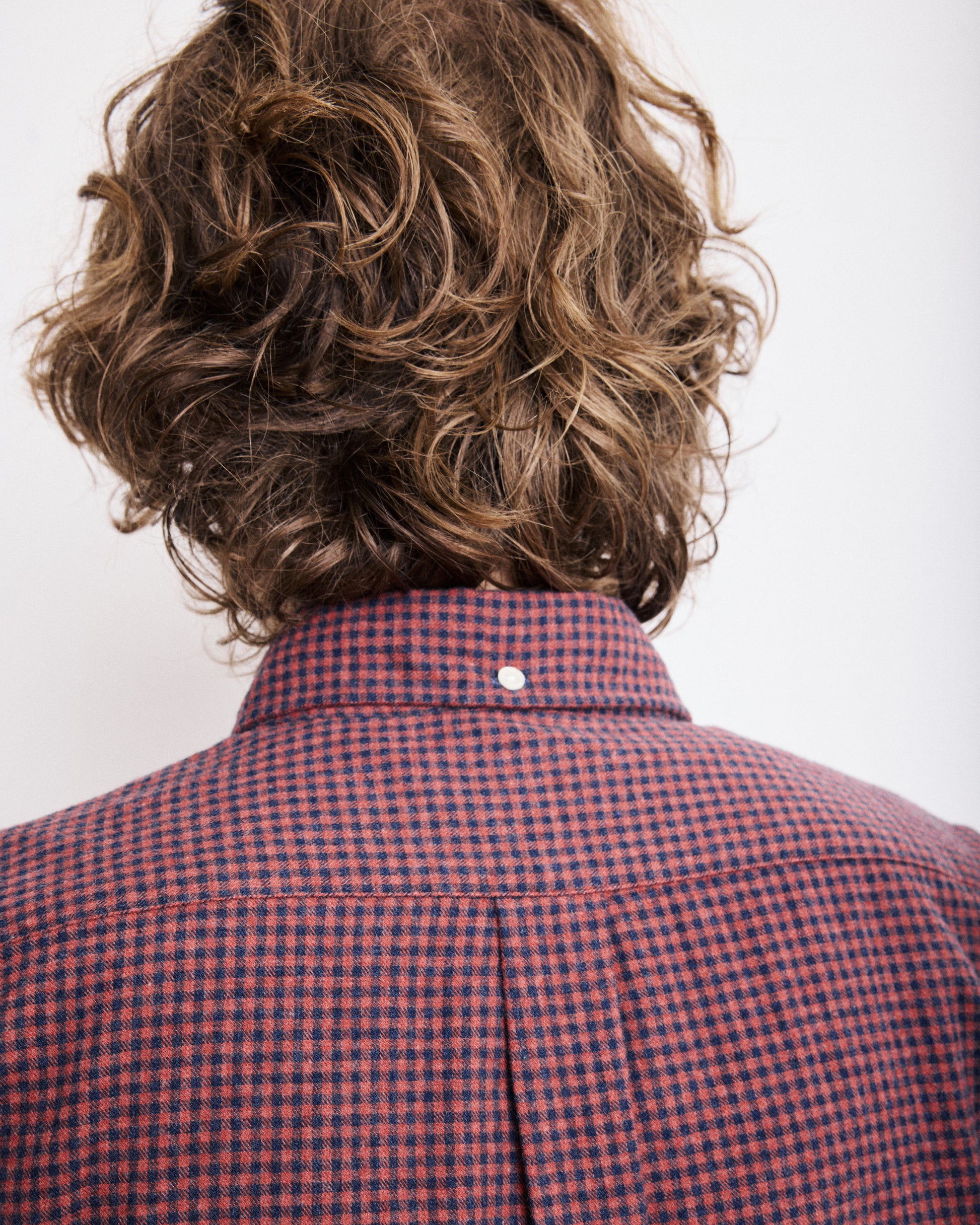 Chemise Homme en Flanelle à Carreaux Brossée Bleu Marine & Rouge Pitt