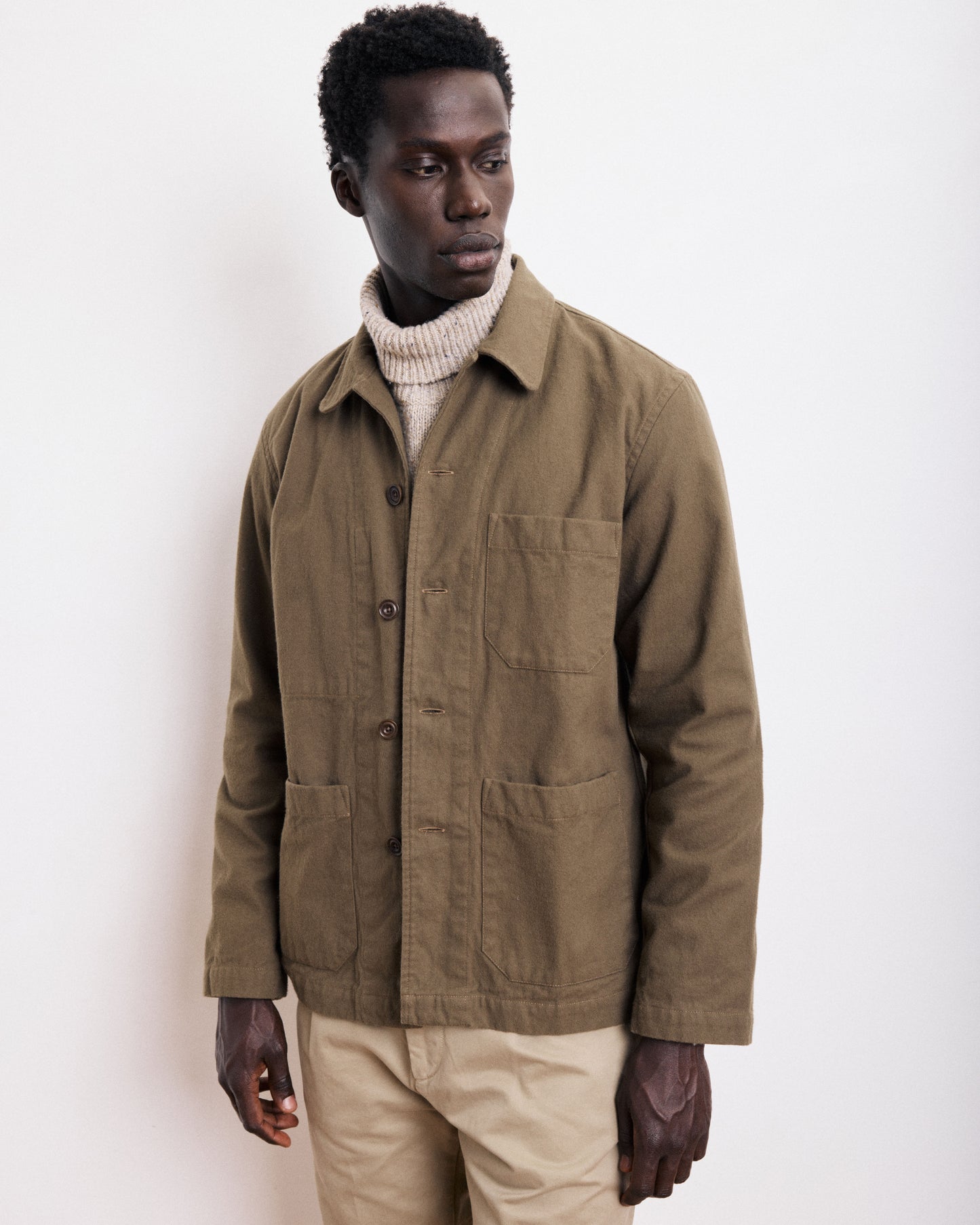 Veste Homme en Moleskine de Coton Bronze Perry