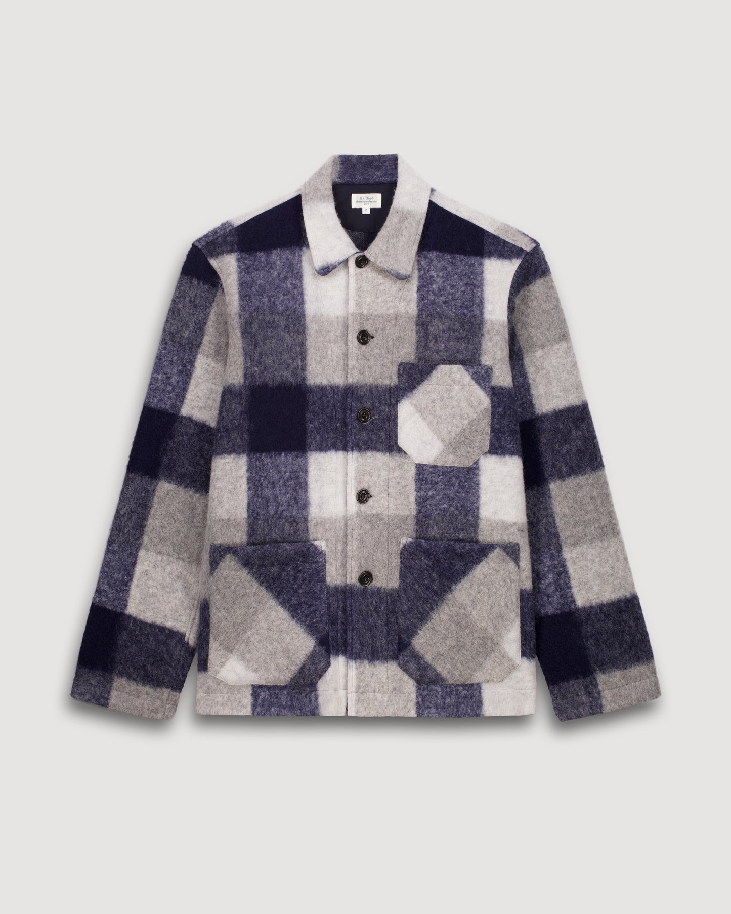 Perry Men's Navy Blue Checked Wool Jacket