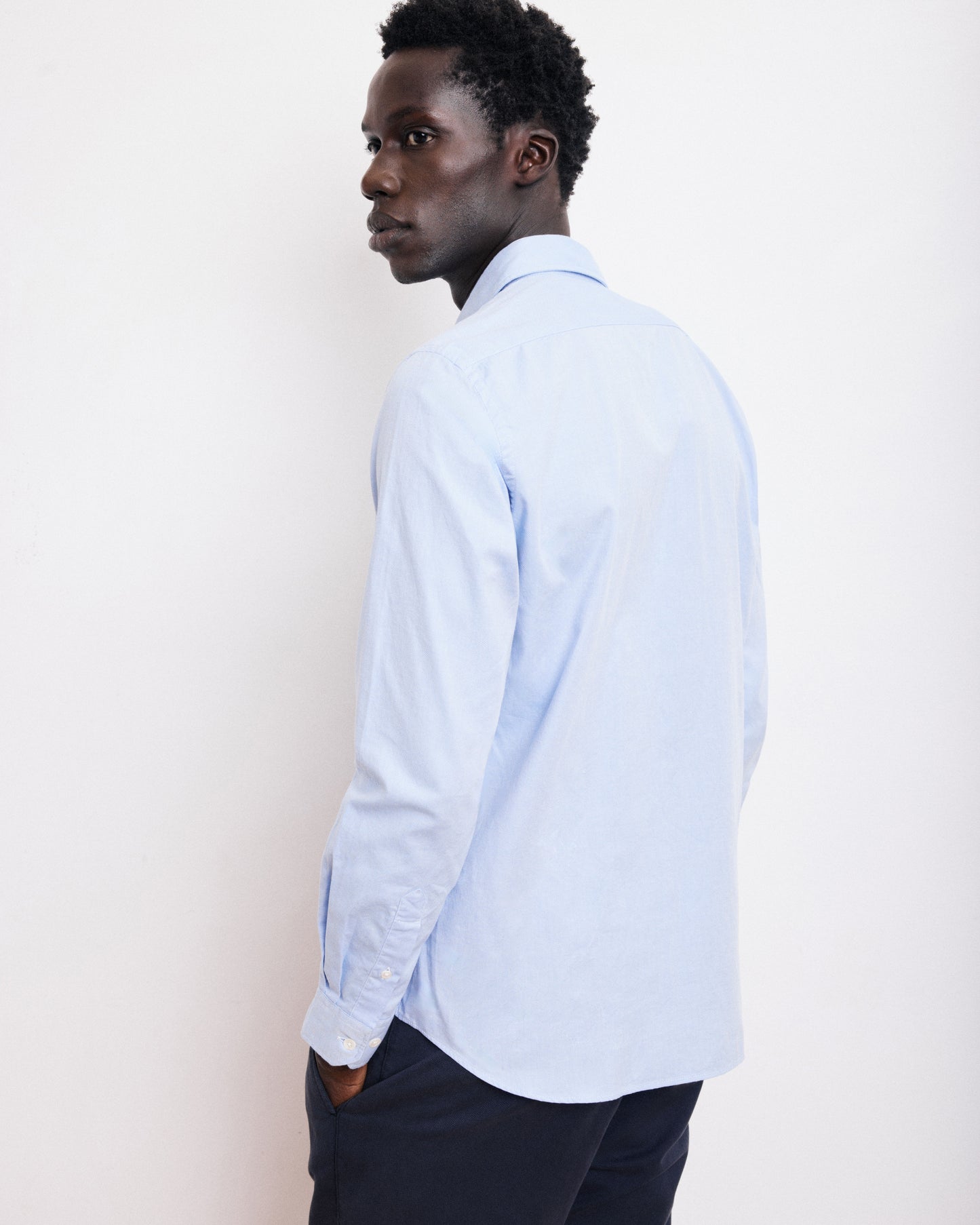 Chemise Homme en Piqué de Coton Bleu Sammy