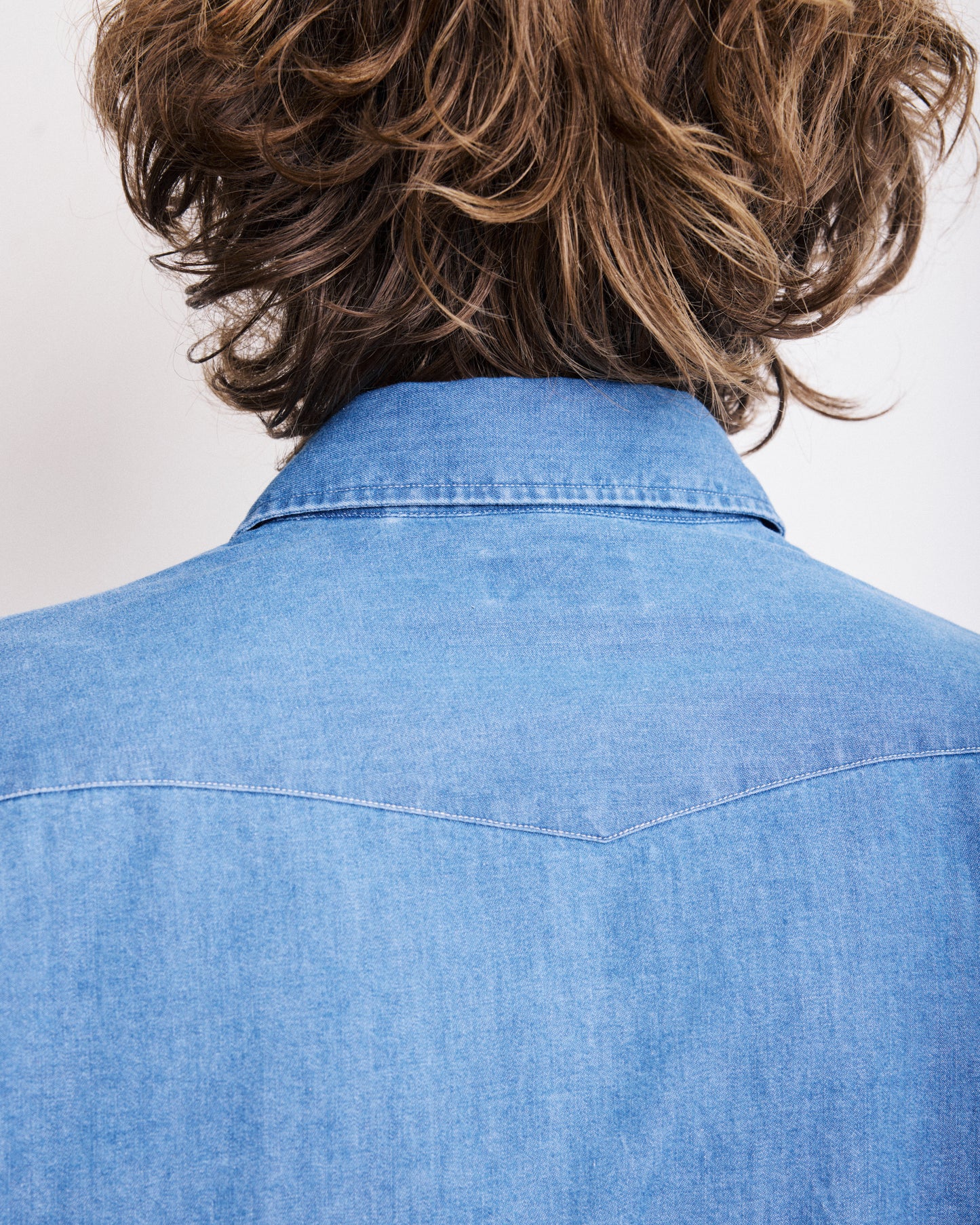 Chemise Homme en Denim Bleu Indigo Storm