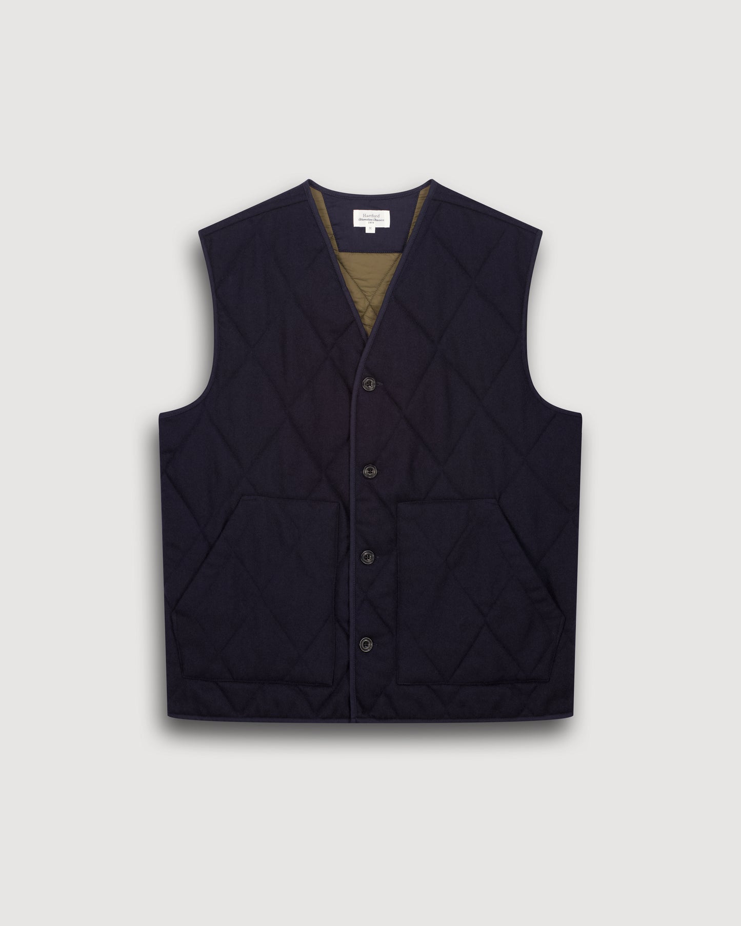 Vince Men's Navy Blue Wool Flannel Vest