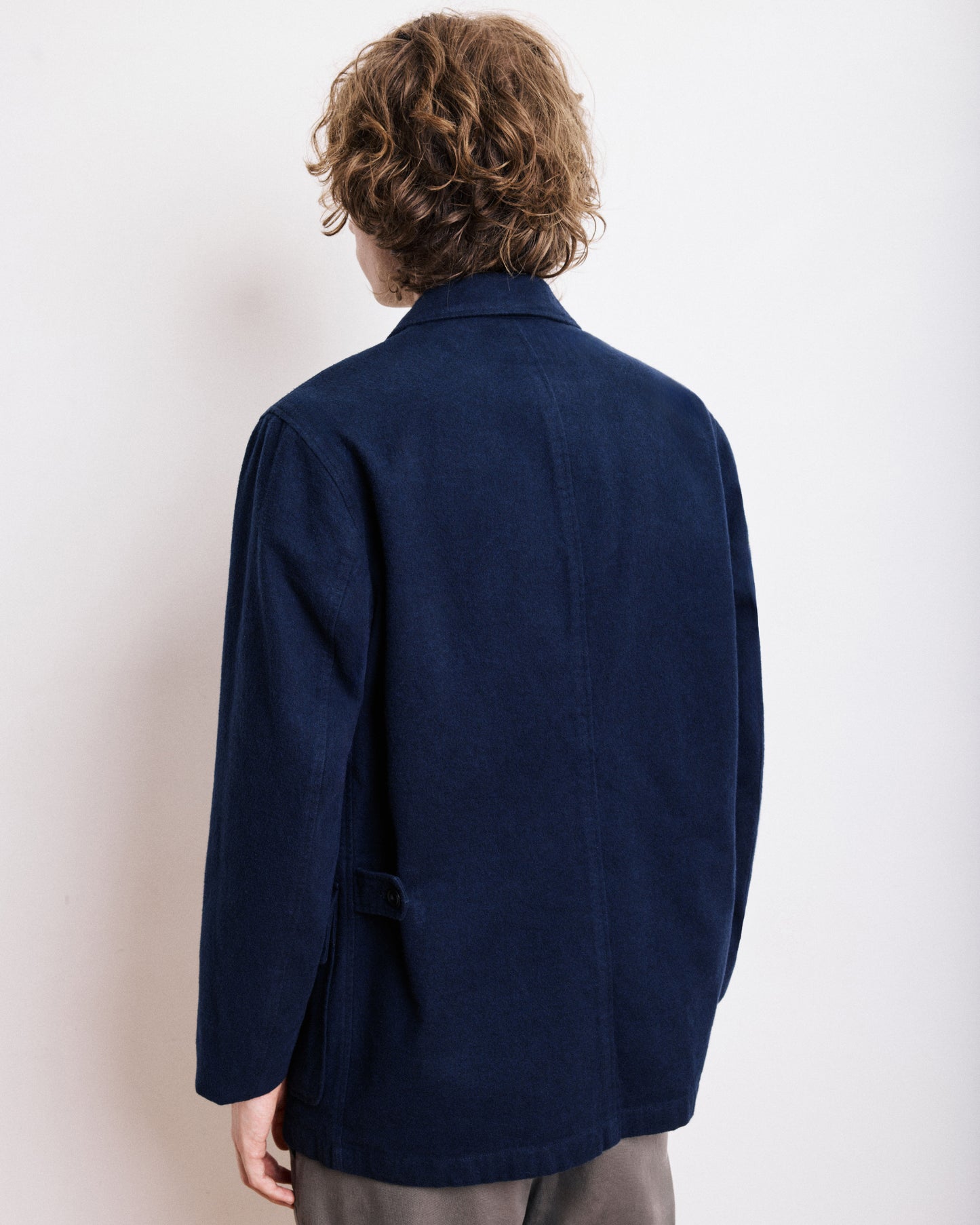 Veste Homme en Moleskine de Coton Bleu Marine Joey