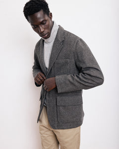 Veste Homme en Laine à Chevrons Beige Joey