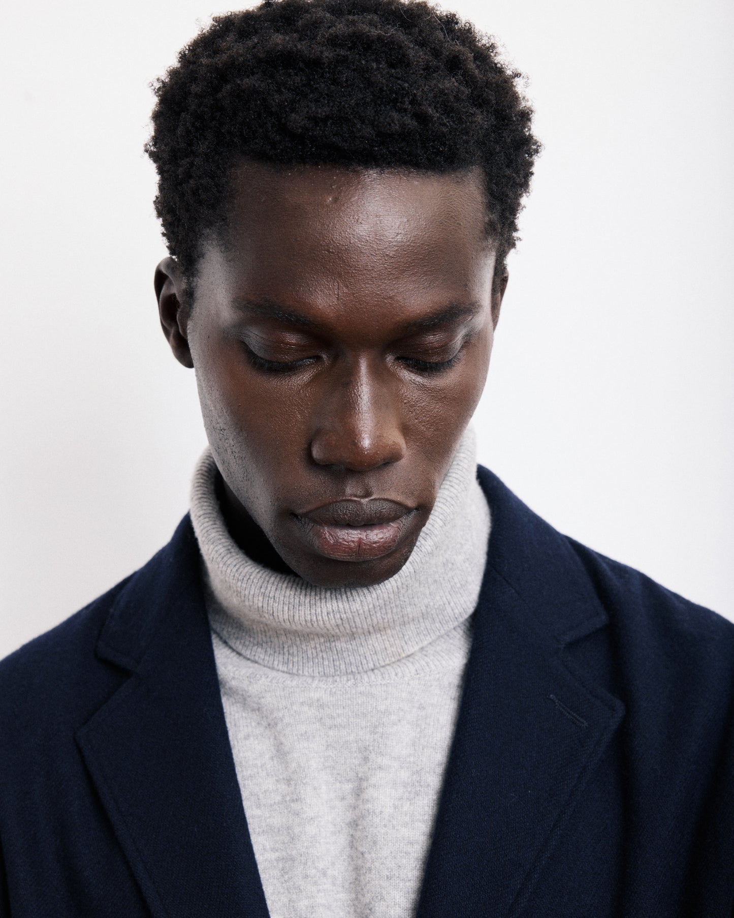 Veste Homme en Flanelle de Laine Bleu Marine Jonny