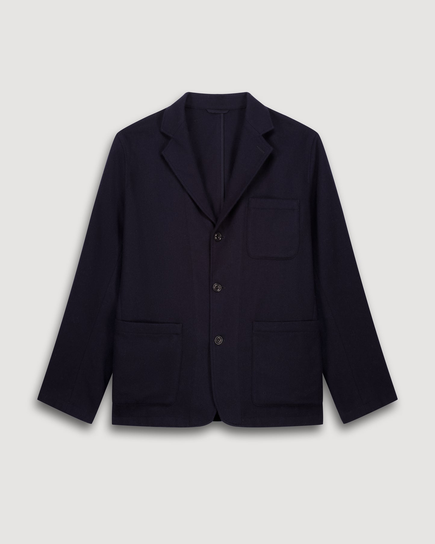 Jonny Men's Navy Blue Wool Flannel Jacket