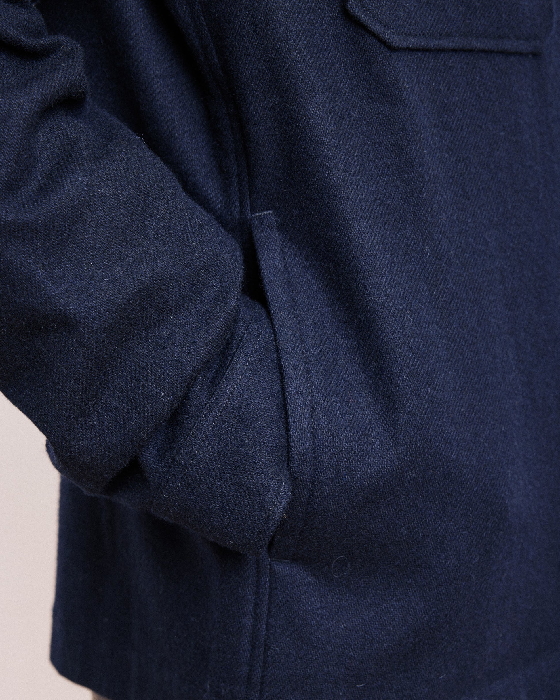 Veste Homme en Flanelle de Laine Bleu Marine Day